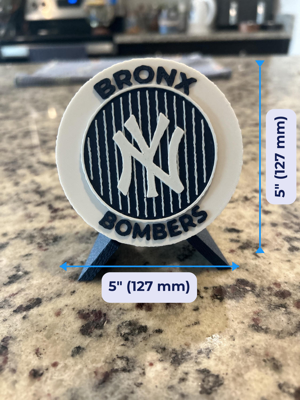 3D printed roundel display 5 inch (127 mm) size, fan gift, made in USA