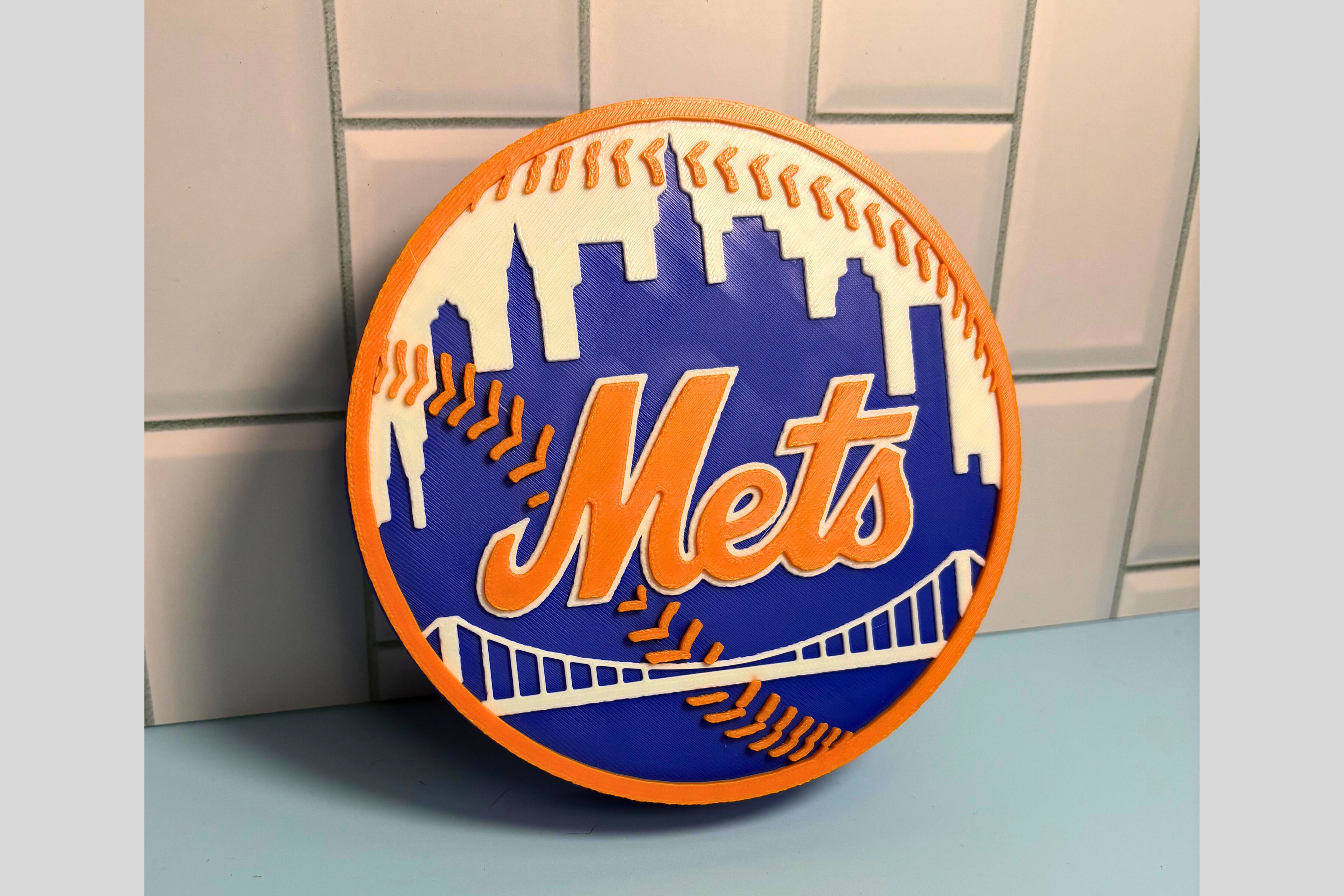 Man Cave Sign - Customized Mets 3D Logo Stash Box.