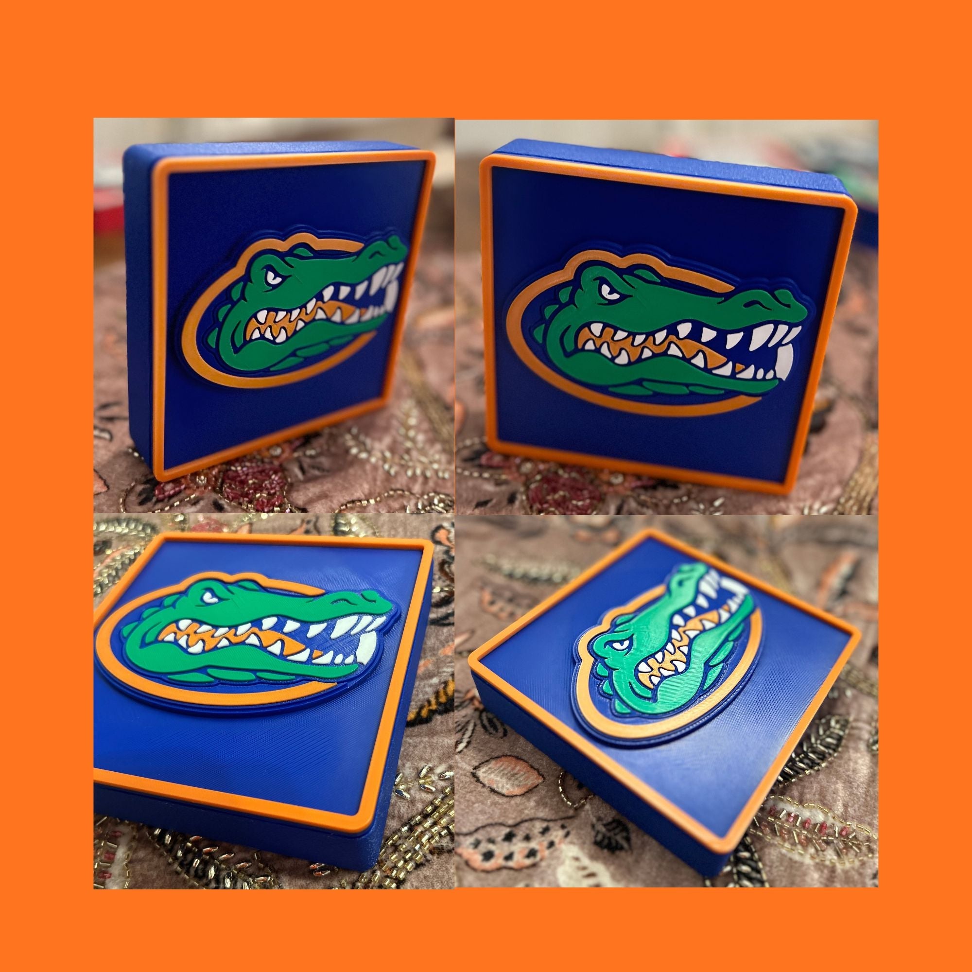 Florida Gators 3D Printed Storage Box | UF Gift | Graduation Gift | Desk Organizer | Go Gators College Gift Tiki-Taka3D