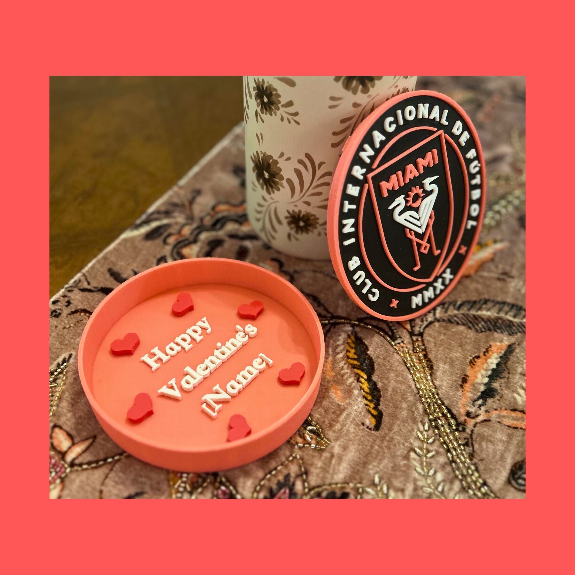 Inter Miami 3D Printed Emblem – Stylish Decor for Messi Fans & Soccer Lovers Tiki-Taka3D