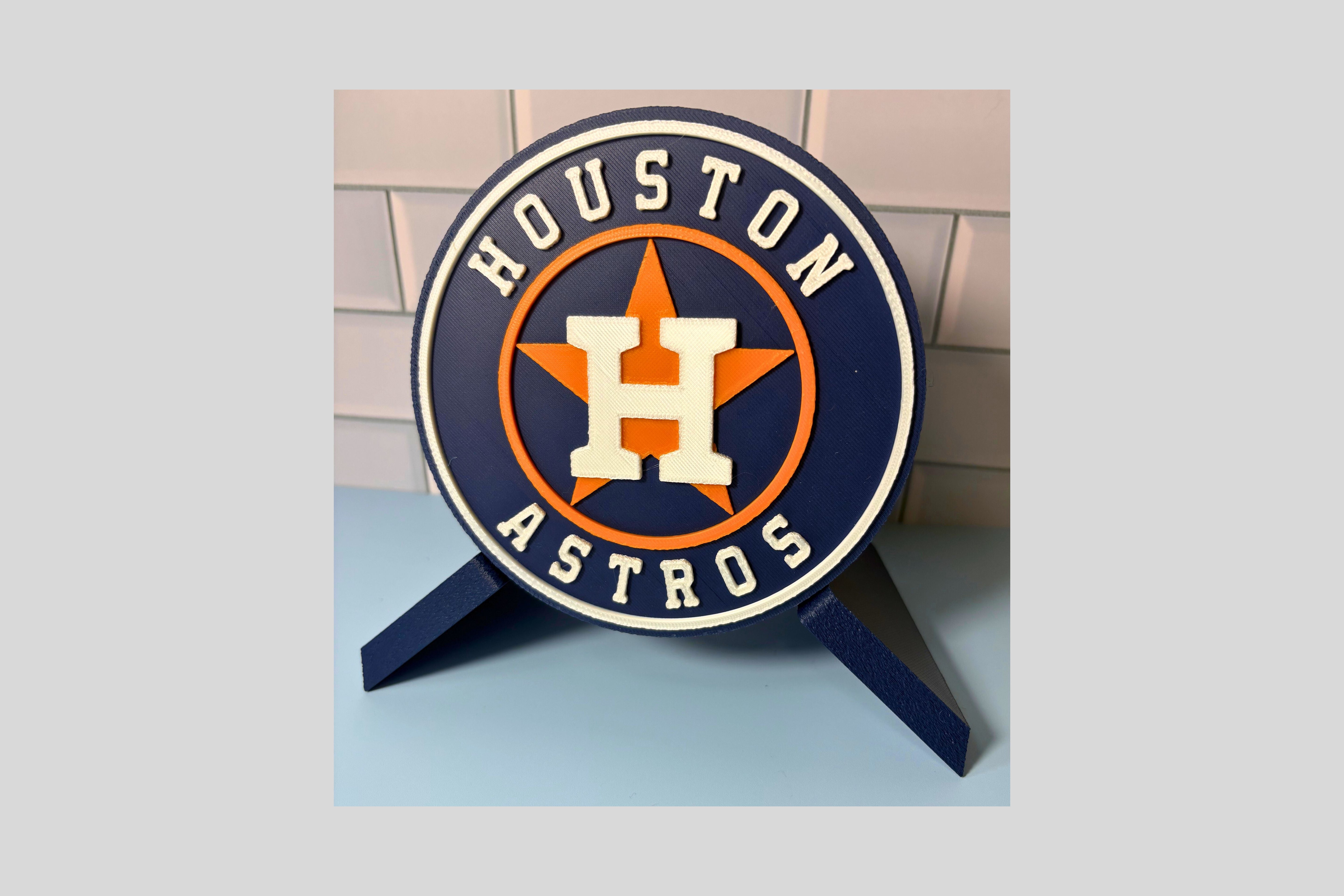 Houston Astros 3D logo stash box: Unique MLB Baseball Fan Gift Tiki-Taka3D