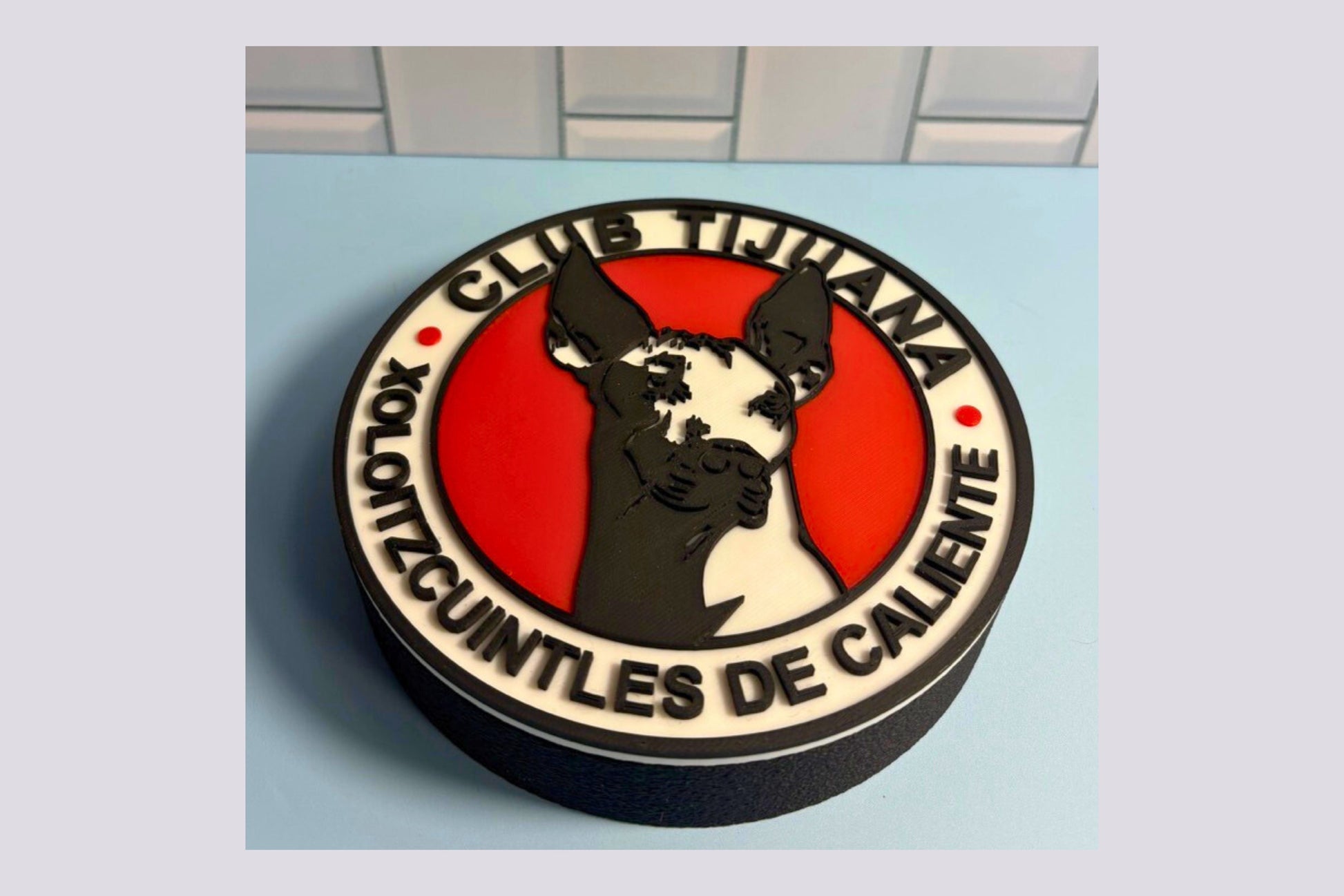 Xolos de Tijuana 3D Logo Stash Box Keepsake | Unique Soccer Fan Art Tiki-Taka3D