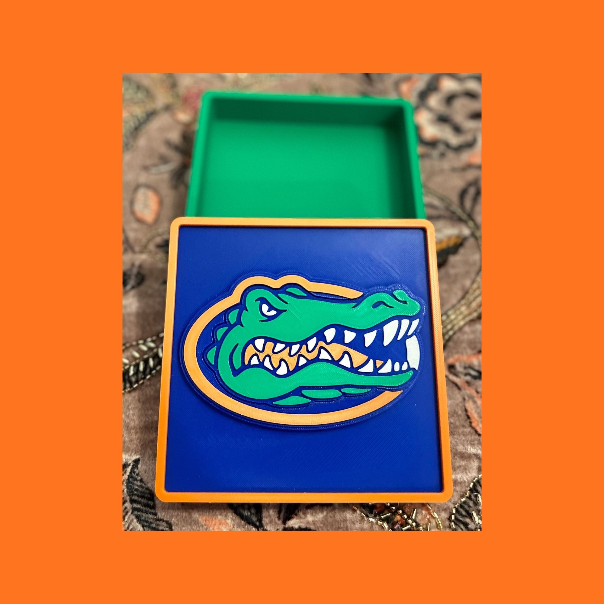 Florida Gators 3D Printed Storage Box | UF Gift | Graduation Gift | Desk Organizer | Go Gators College Gift Tiki-Taka3D