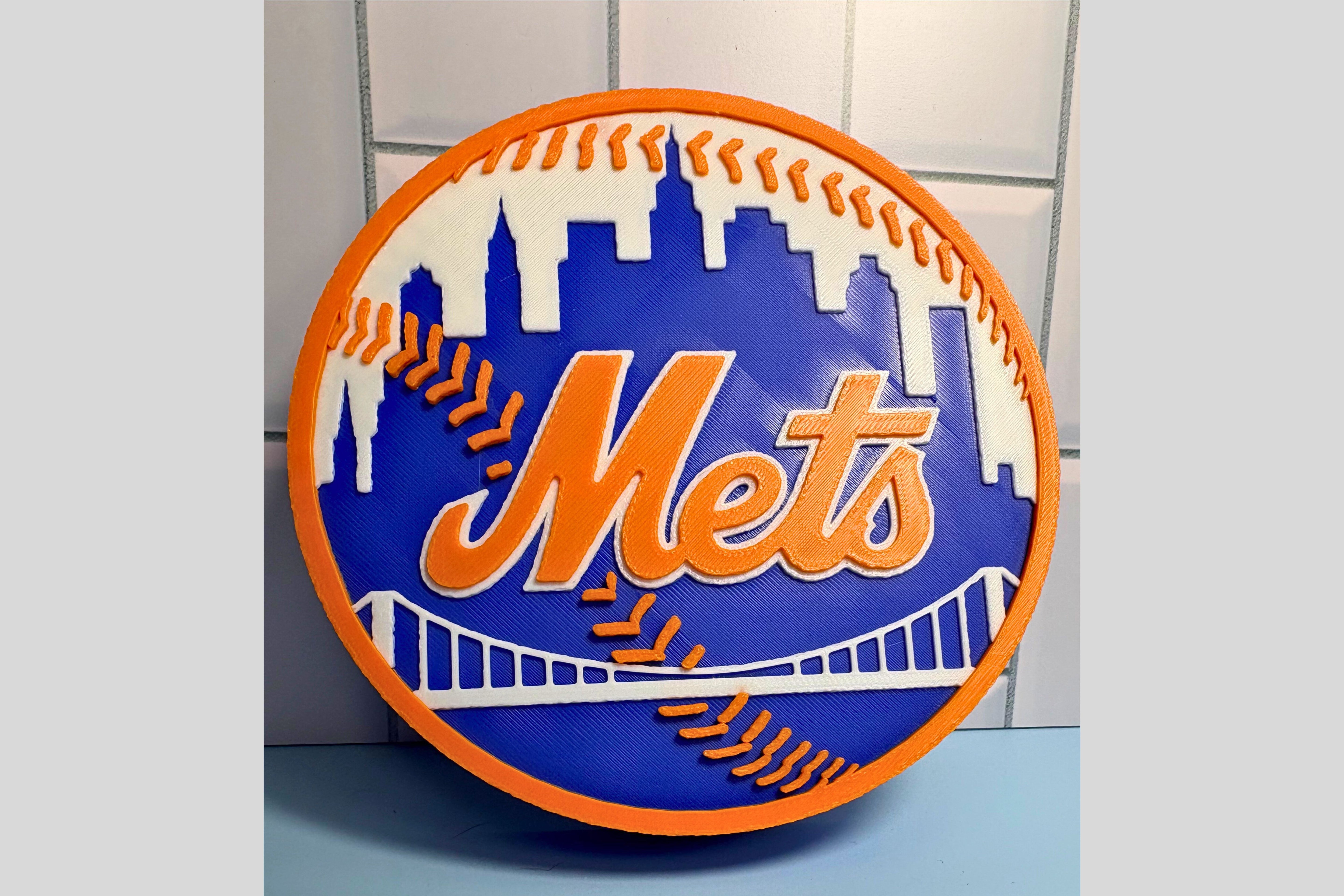 Man Cave Sign - Customized Mets 3D Logo Stash Box.