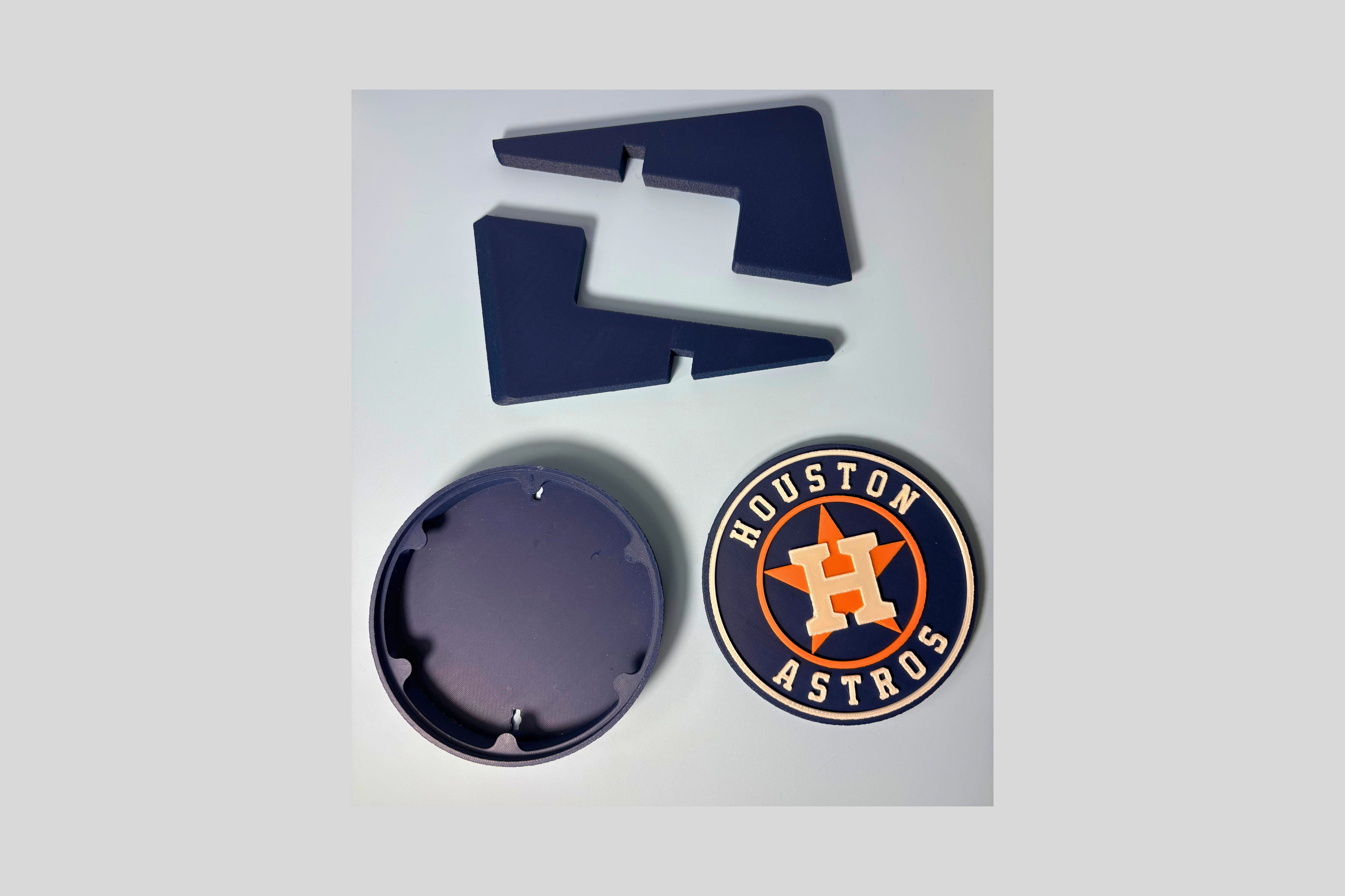 Houston Astros 3D logo stash box: Unique MLB Baseball Fan Gift Tiki-Taka3D