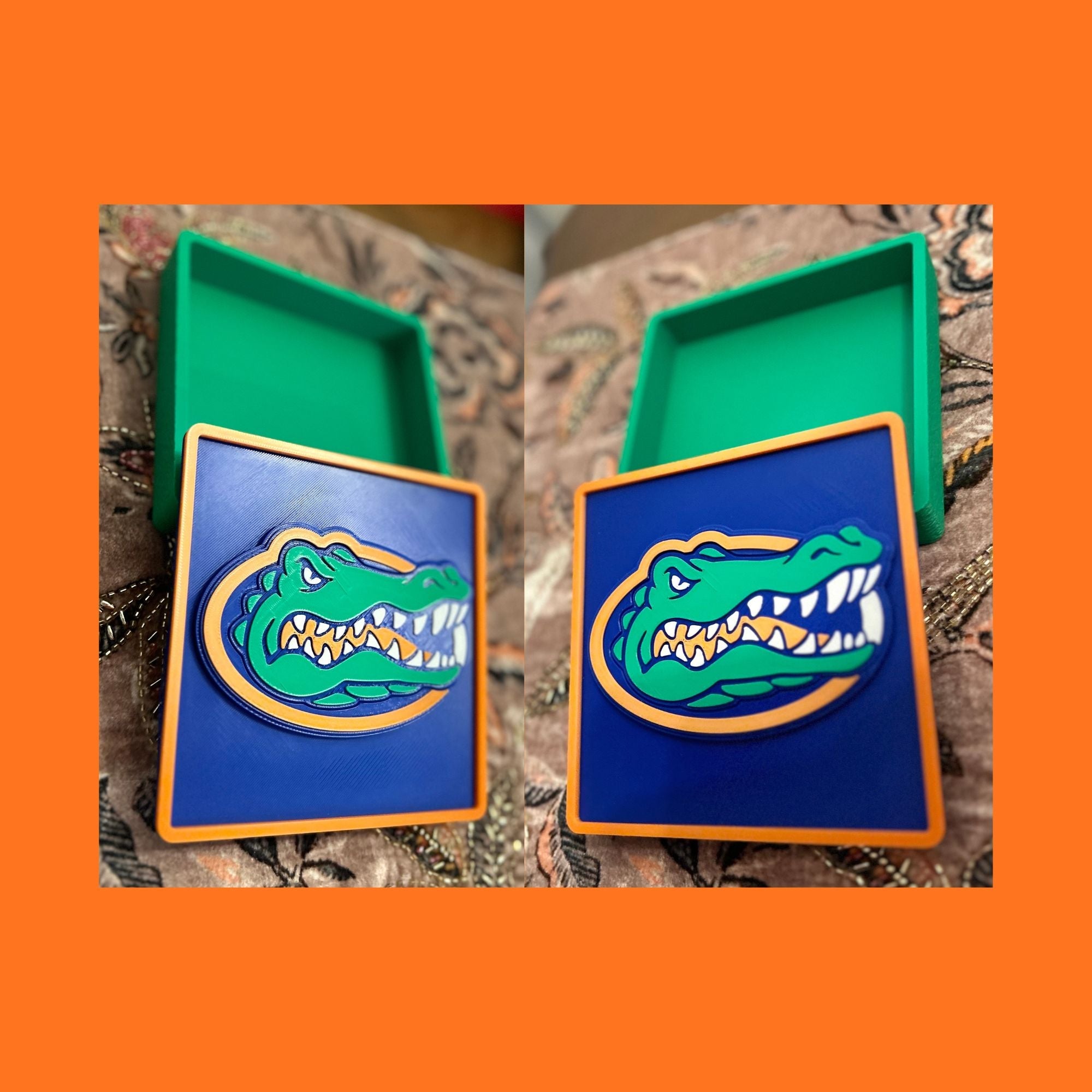 Florida Gators 3D Printed Storage Box | UF Gift | Graduation Gift | Desk Organizer | Go Gators College Gift Tiki-Taka3D