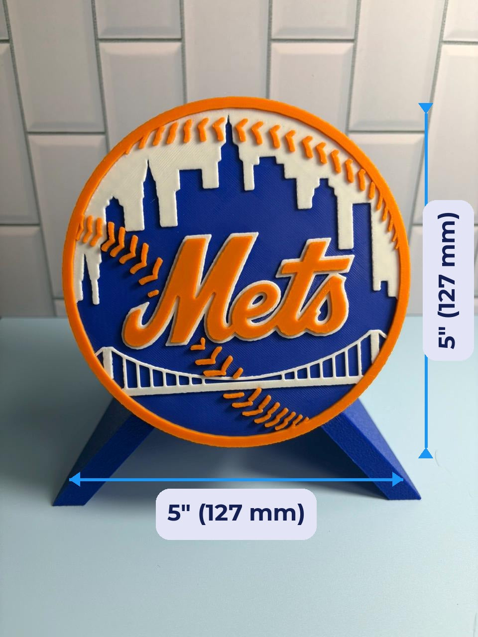 3D printed roundel display 5 inch (127 mm) size, fan gift, made in USA