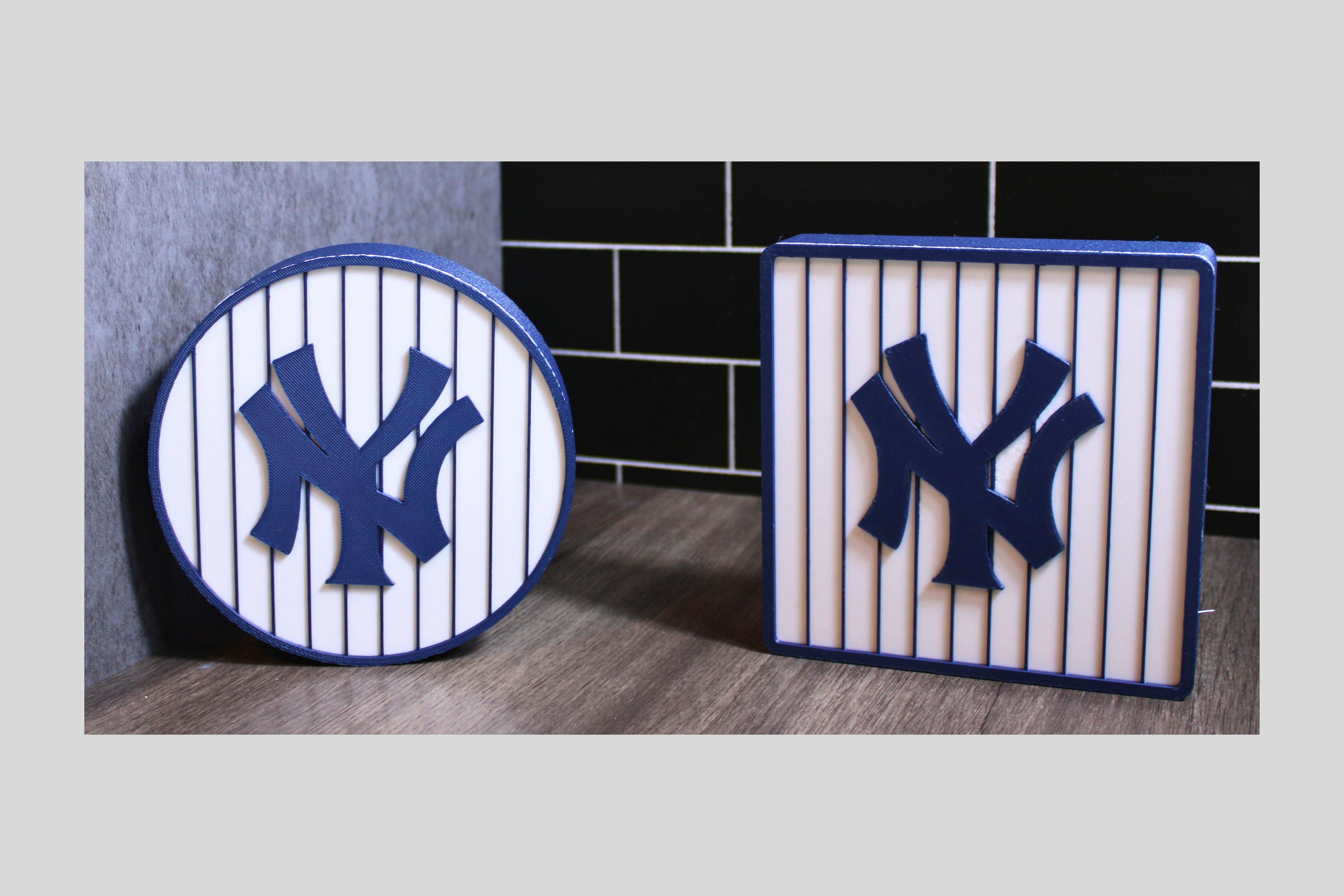 NY Yankees 3D Logo Stash Box: Unique MLB Baseball Fan Gift Tiki-Taka3D
