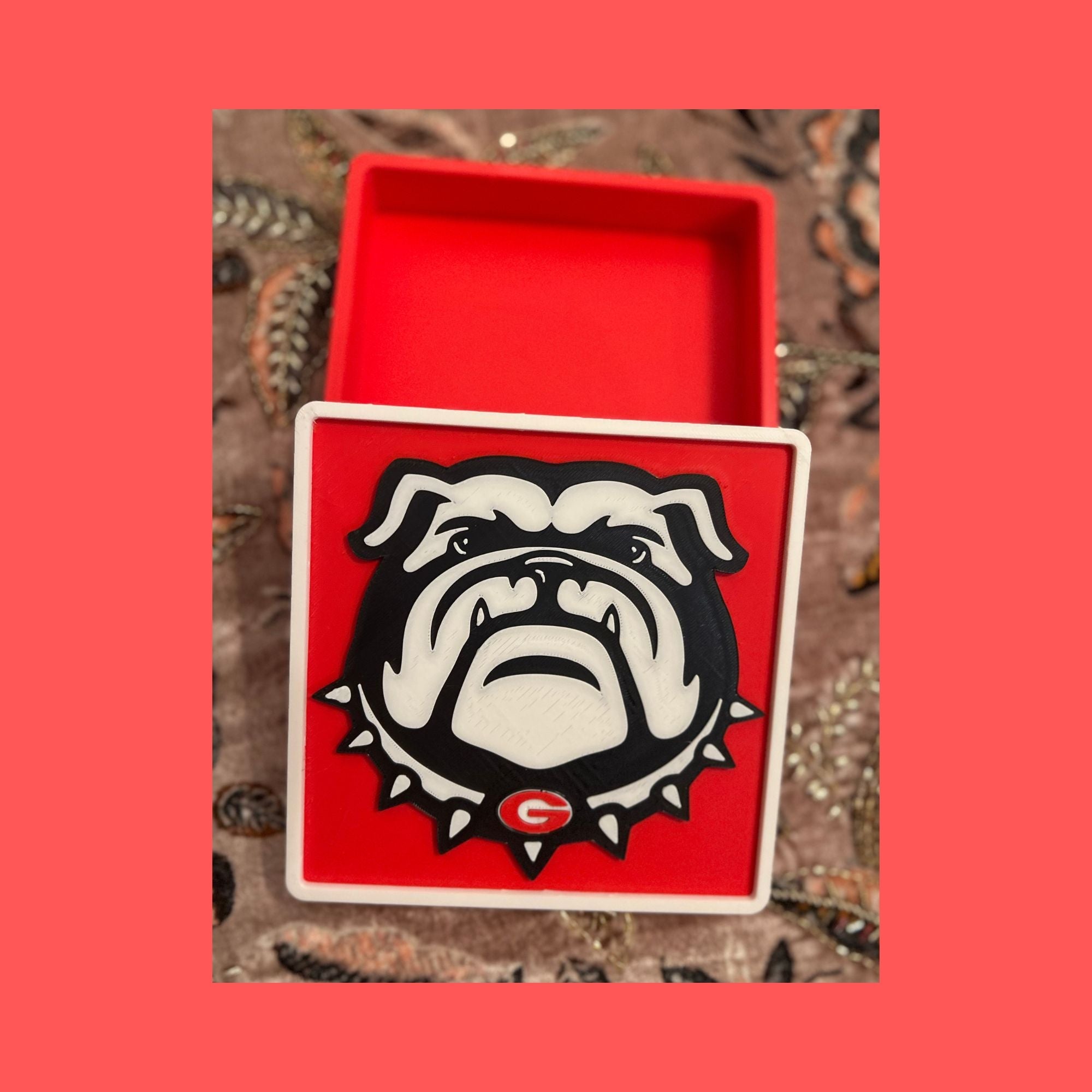 Georgia Bulldogs 3D Printed Storage Box | UGA Gift | Graduation Gift | Desk Organizer | Personalized College Gift Tiki-Taka3D