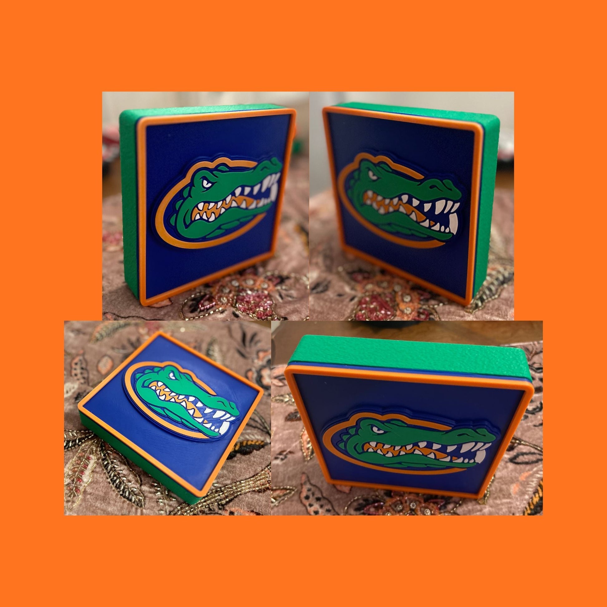 Florida Gators 3D Printed Storage Box | UF Gift | Graduation Gift | Desk Organizer | Go Gators College Gift Tiki-Taka3D