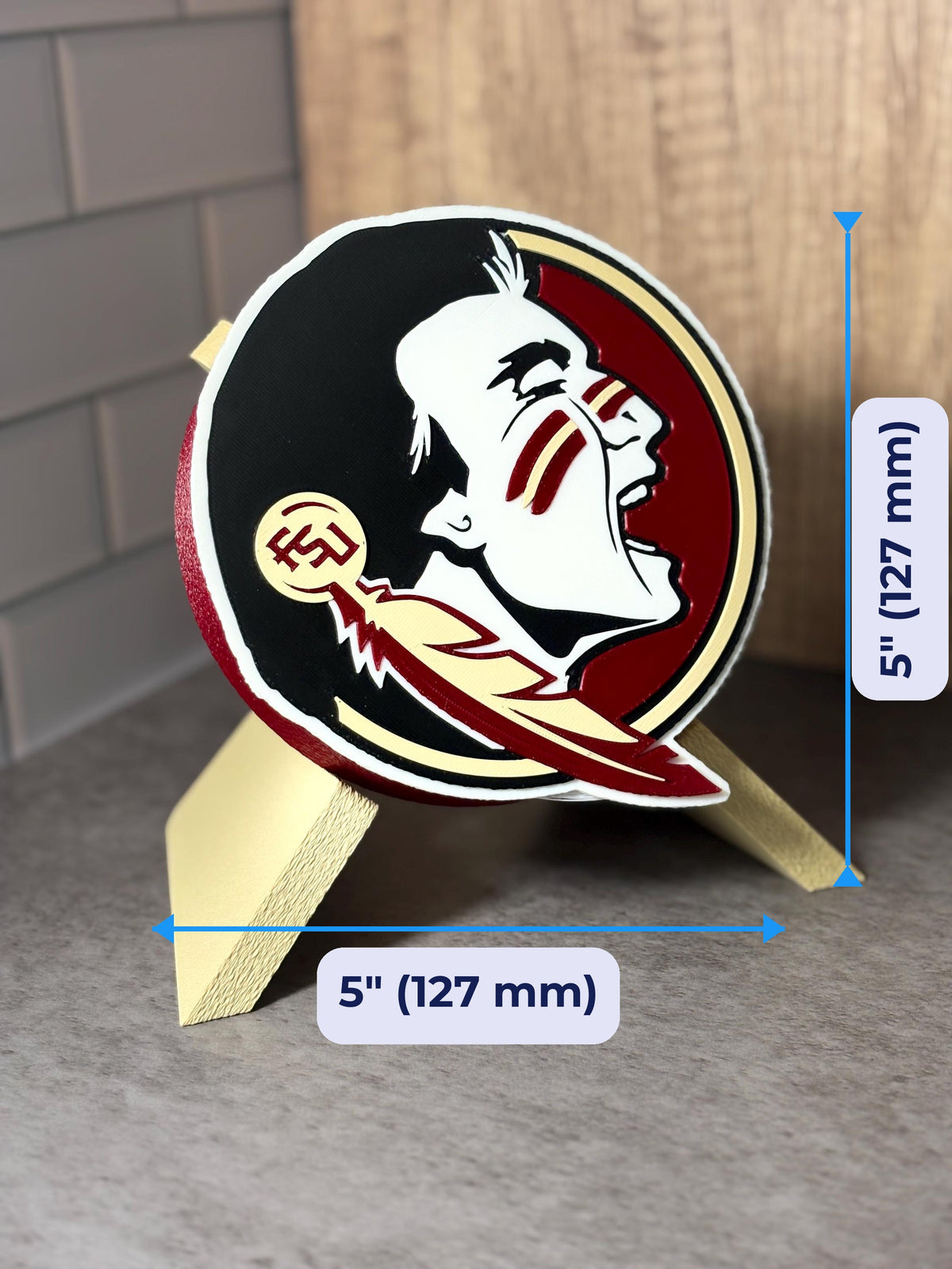 3D printed roundel display 5 inch (127 mm) size, fan gift, made in USA