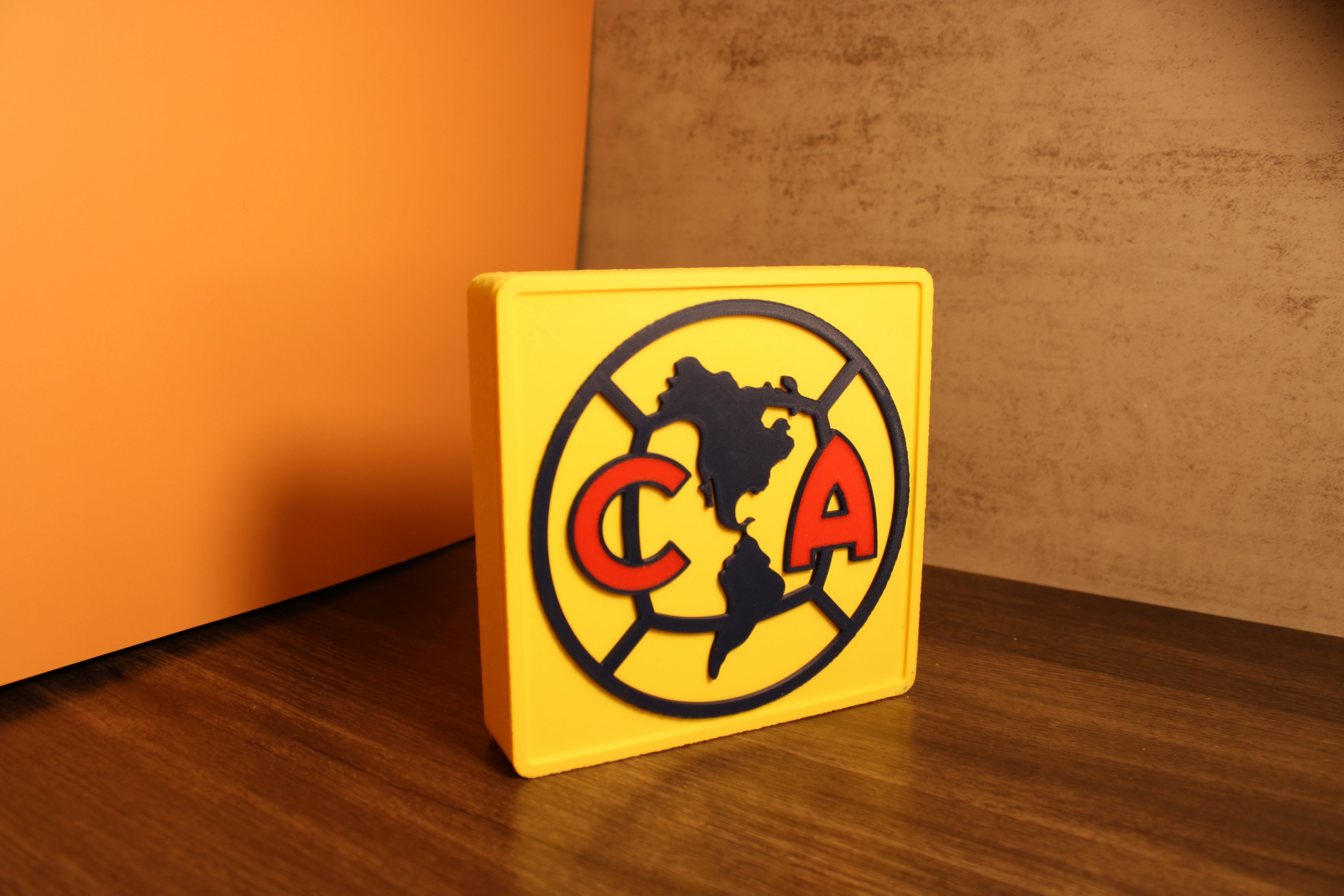Club América 3D Printed Emblem – Perfect Soccer Gift for True Americanistas Tiki-Taka3D