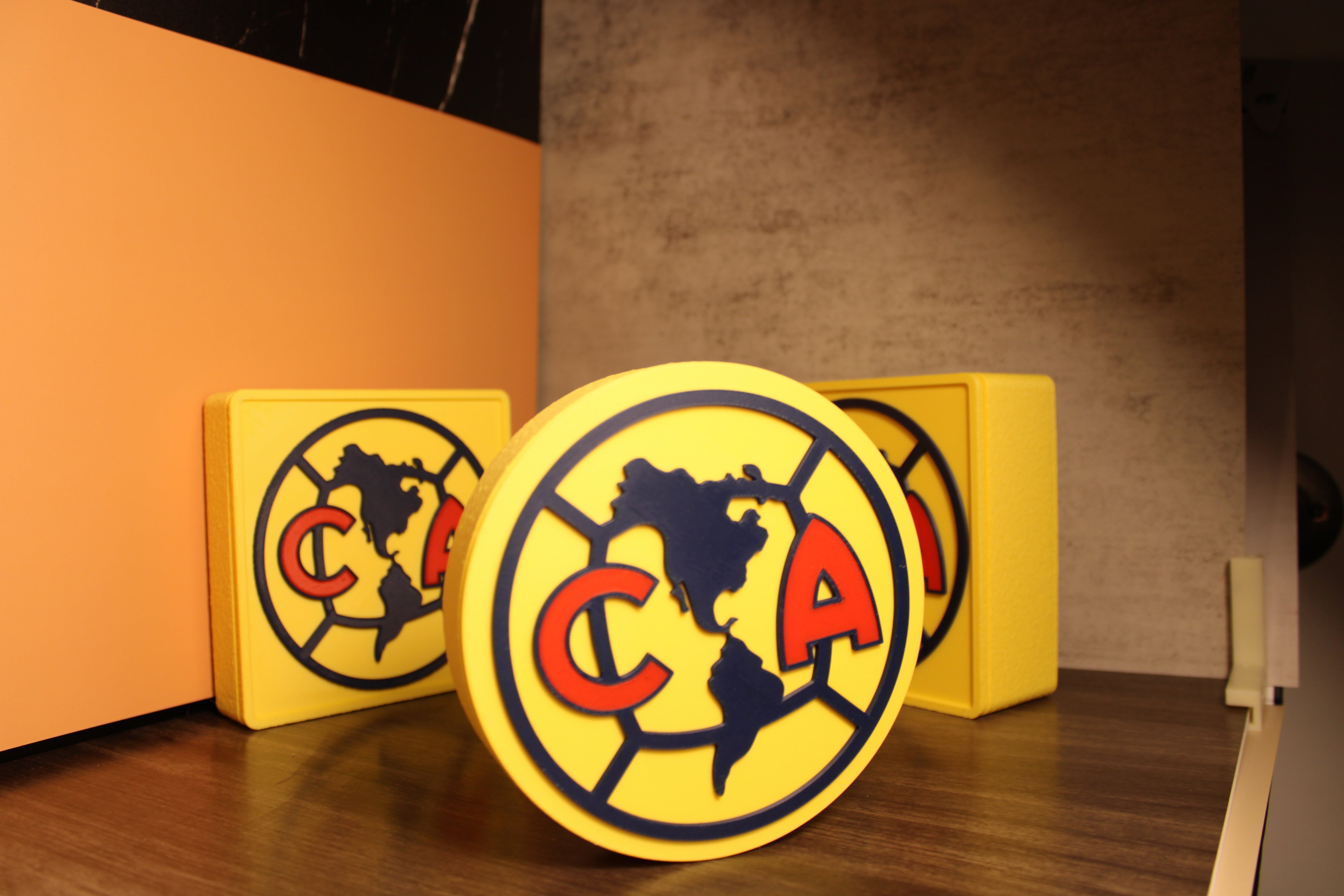 Club América 3D Printed Emblem – Perfect Soccer Gift for True Americanistas Tiki-Taka3D