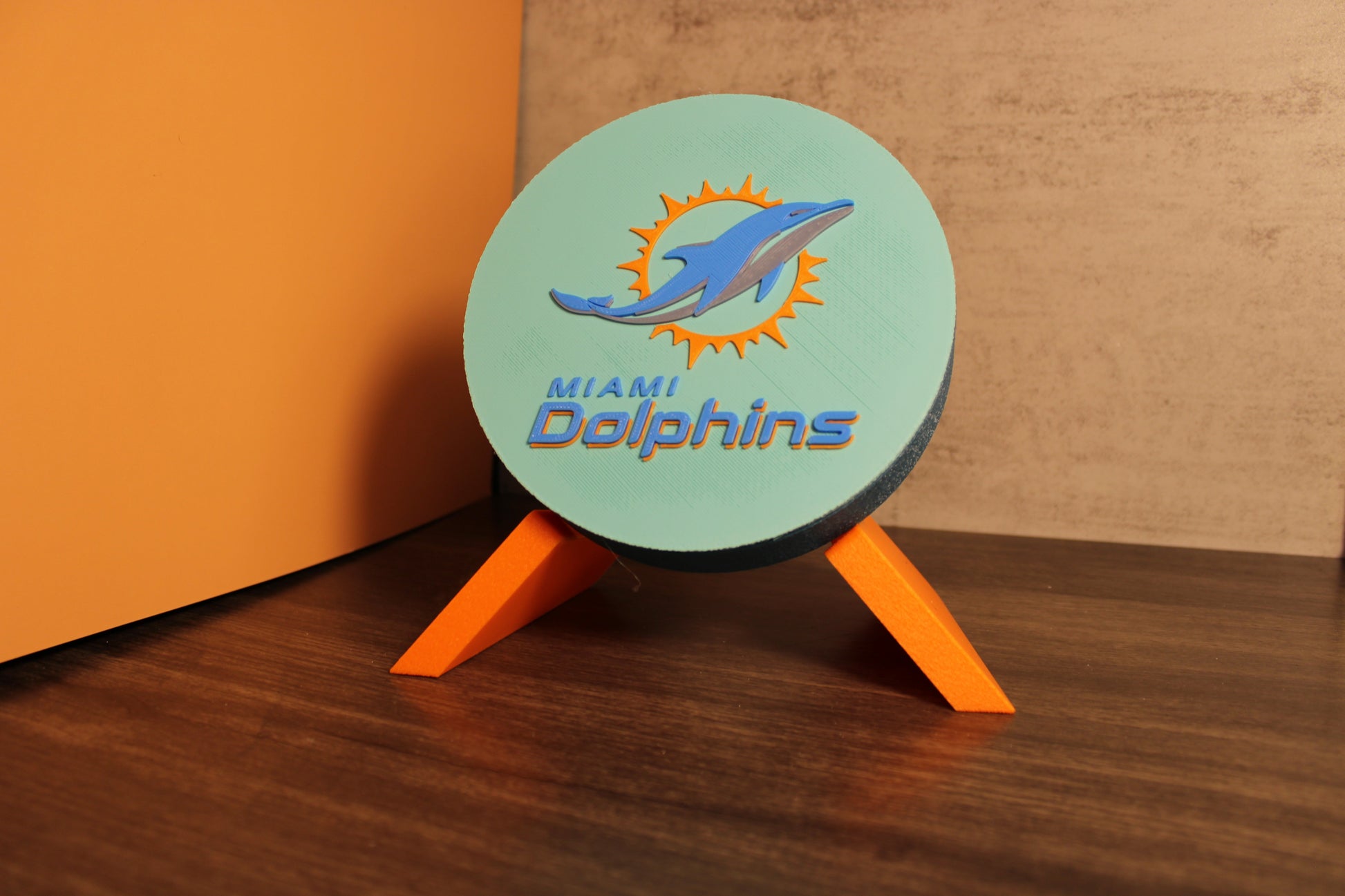 Dolphins 3D Logo Stash Box or Keepsake | Magnetic Compartment Tiki-Taka3D