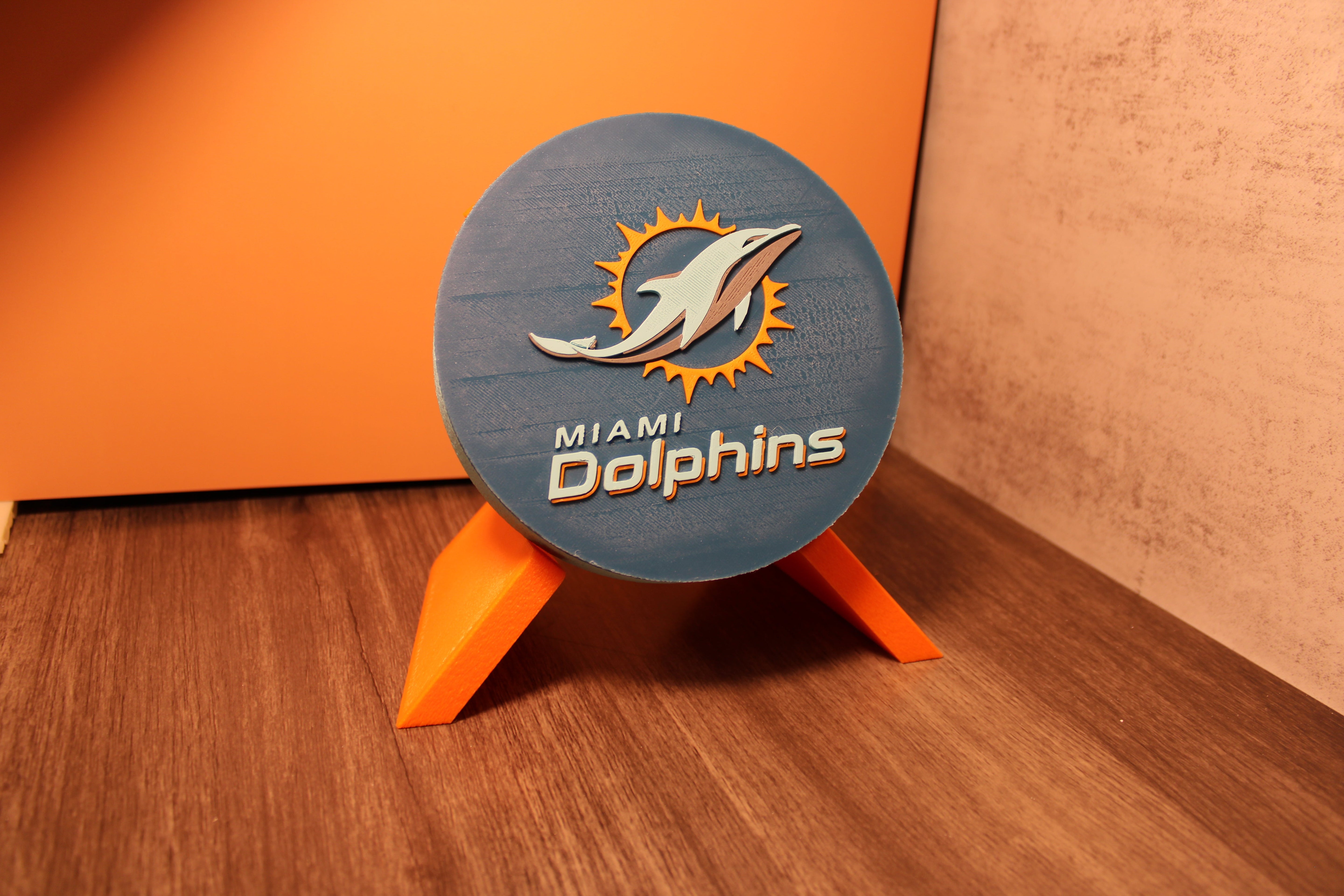 Dolphins 3D Logo Stash Box or Keepsake | Magnetic Compartment Tiki-Taka3D