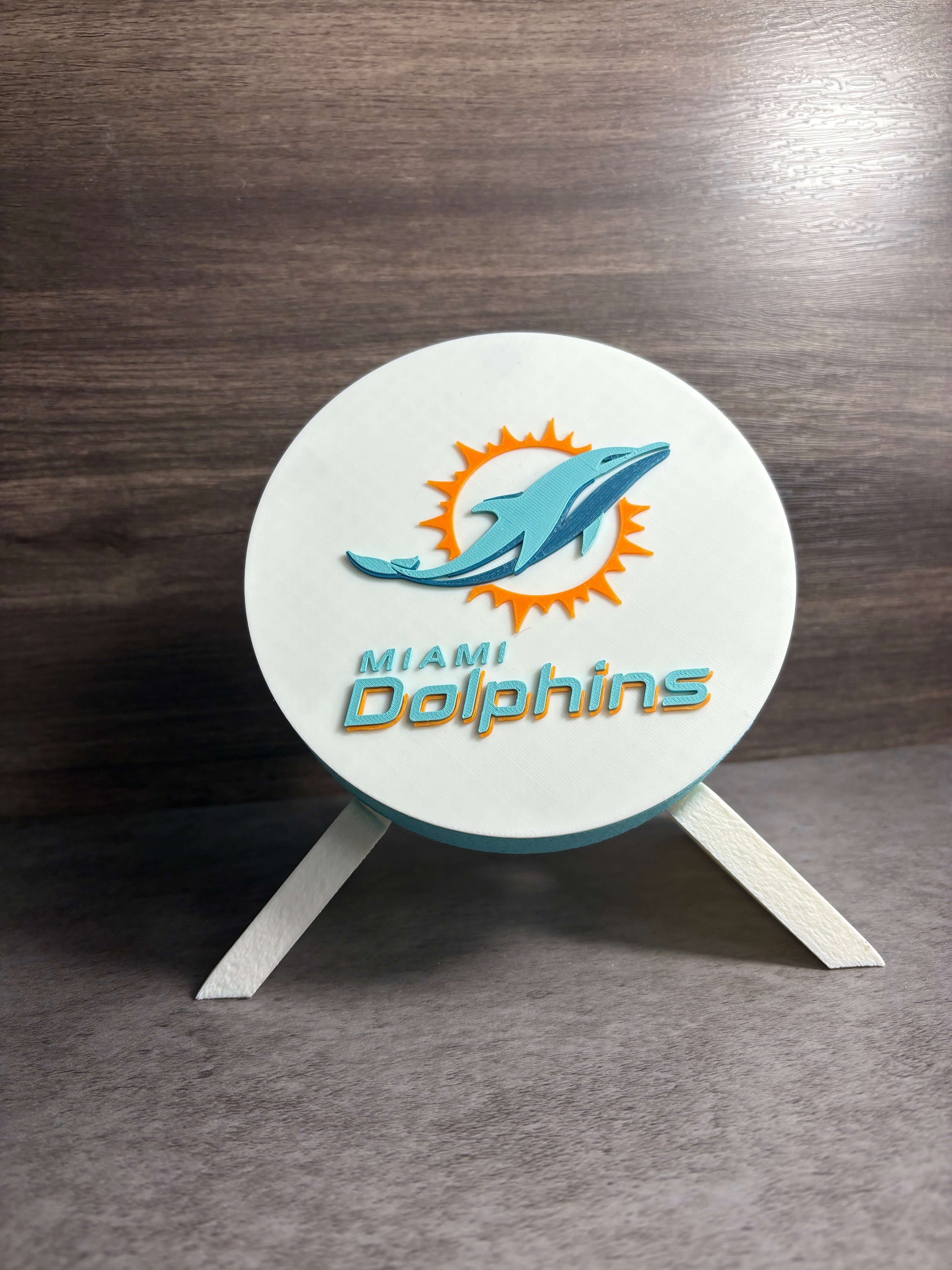 Miami Dolphins 3D Logo Plaque | Magnetic Keepsake Box | NFL Fan Wall Art Decor Tiki-Taka3D