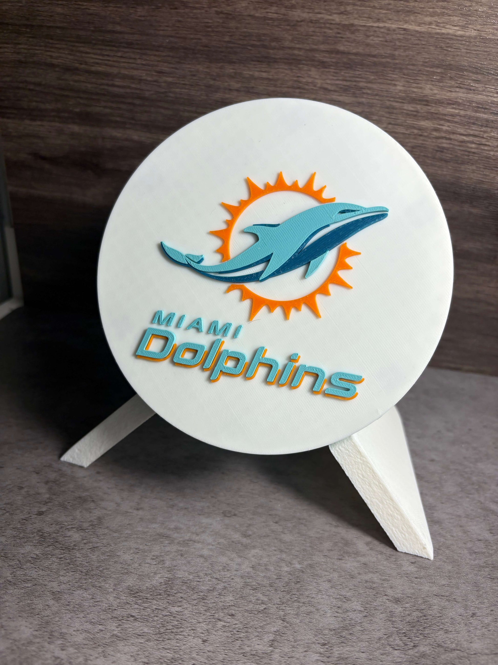 Miami Dolphins 3D Logo Plaque | Magnetic Keepsake Box | NFL Fan Wall Art Decor Tiki-Taka3D