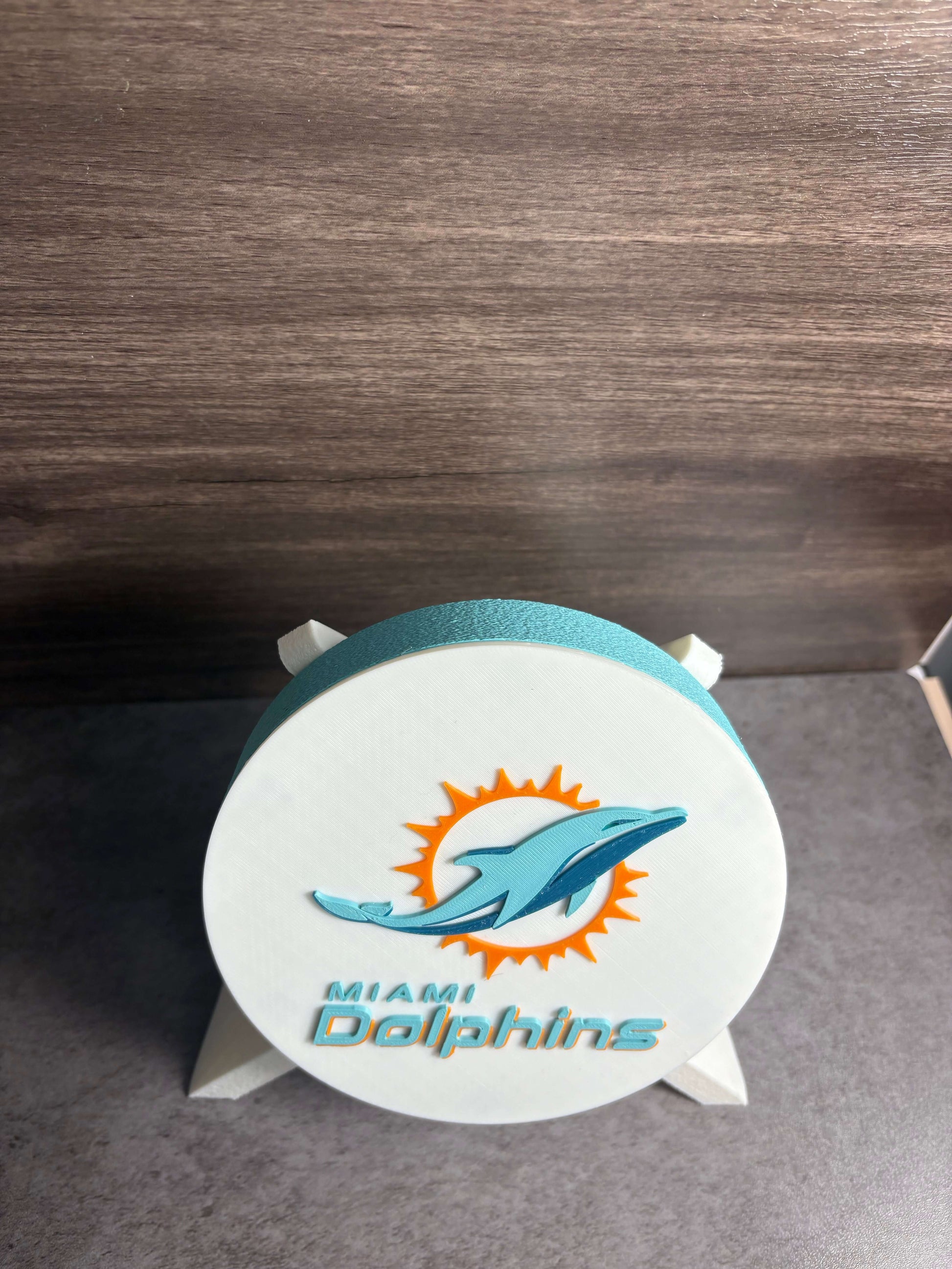 Miami Dolphins 3D Logo Plaque | Magnetic Keepsake Box | NFL Fan Wall Art Decor Tiki-Taka3D