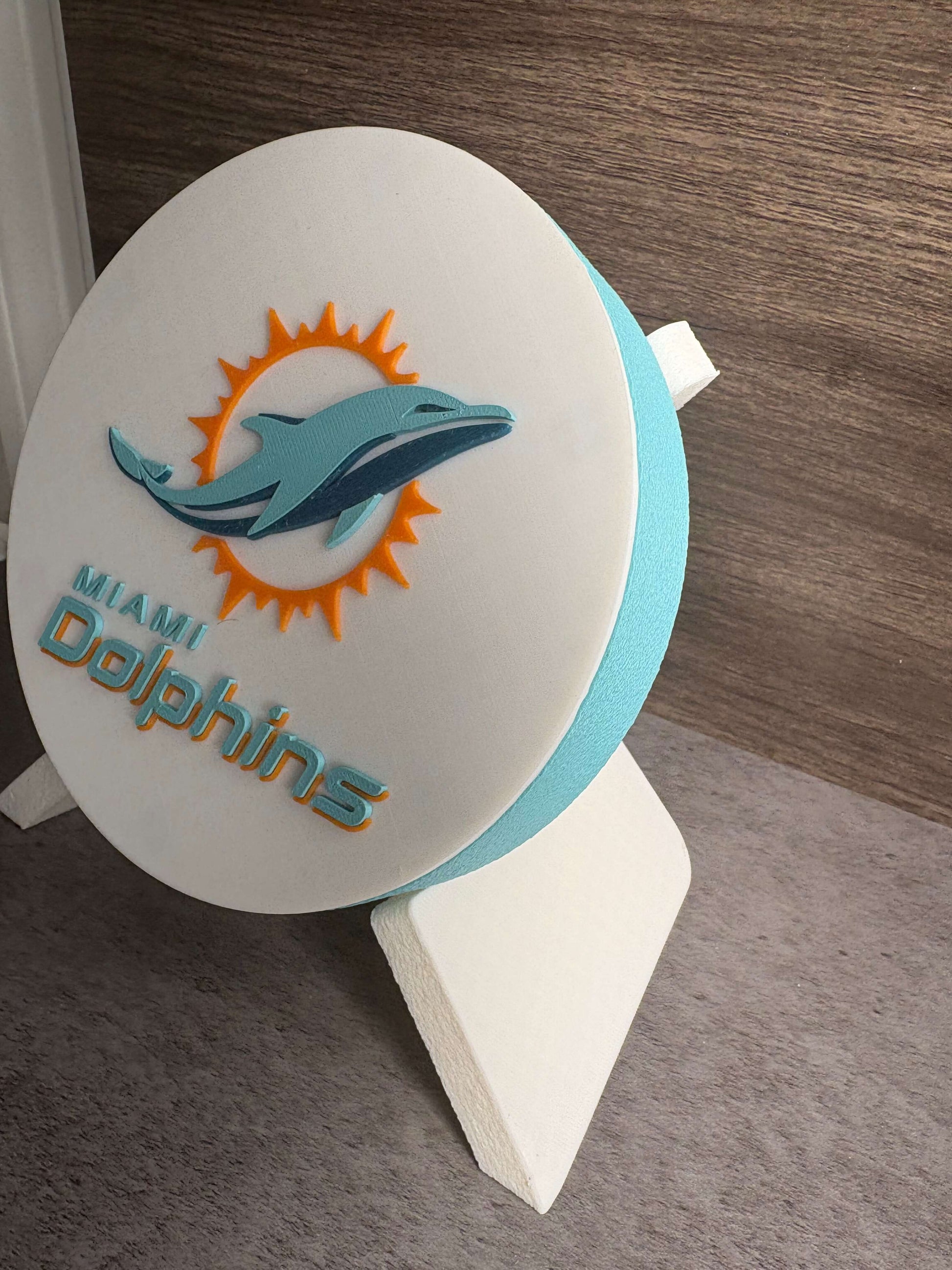 Miami Dolphins 3D Logo Plaque | Magnetic Keepsake Box | NFL Fan Wall Art Decor Tiki-Taka3D