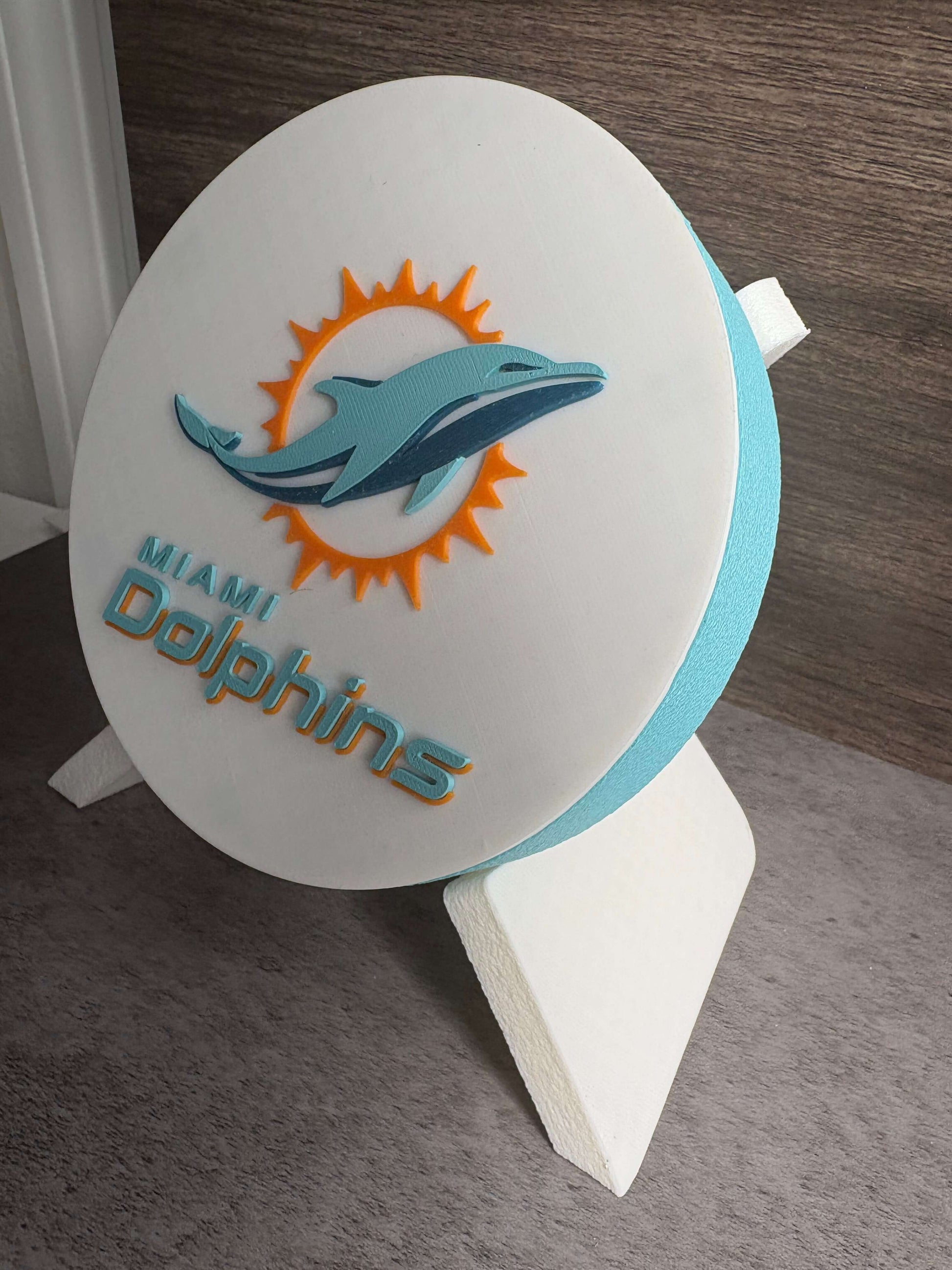 Miami Dolphins 3D Logo Plaque | Magnetic Keepsake Box | NFL Fan Wall Art Decor Tiki-Taka3D
