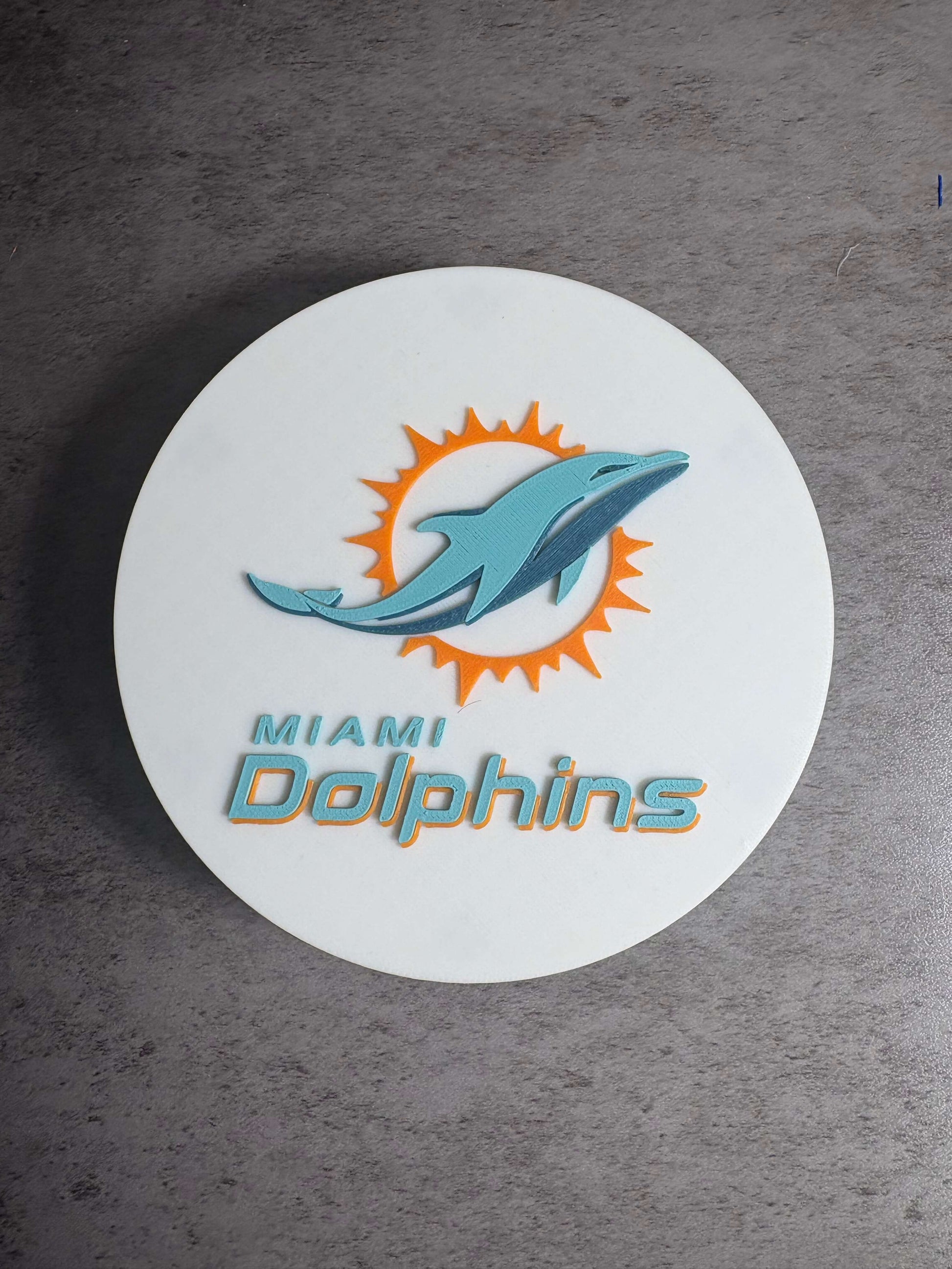 Miami Dolphins 3D Logo Plaque | Magnetic Keepsake Box | NFL Fan Wall Art Decor Tiki-Taka3D
