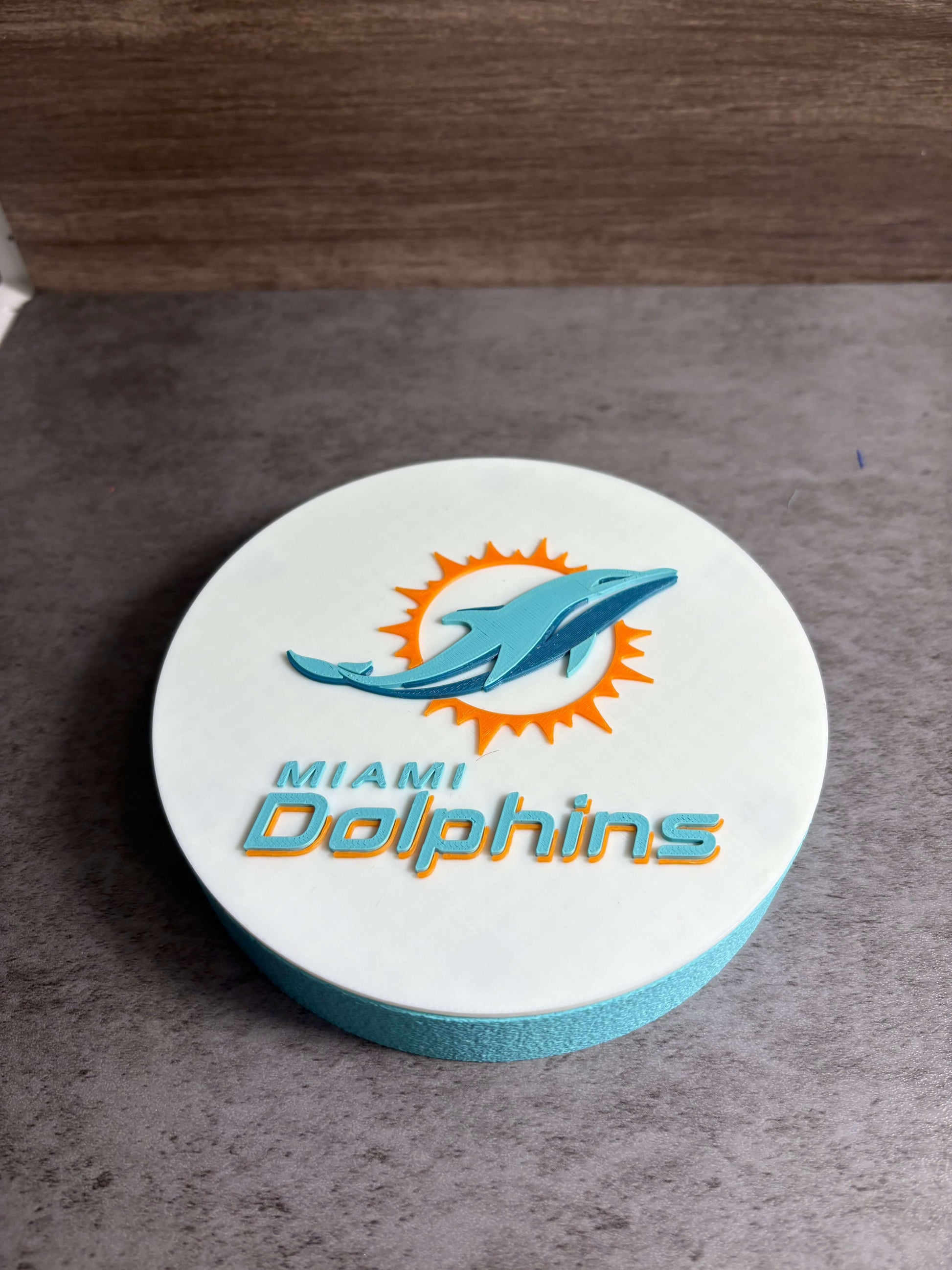 Miami Dolphins 3D Logo Plaque | Magnetic Keepsake Box | NFL Fan Wall Art Decor Tiki-Taka3D