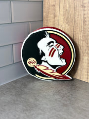 FSU Seminoles 3D Logo Display with Storage Box - Personalized Desk Decor