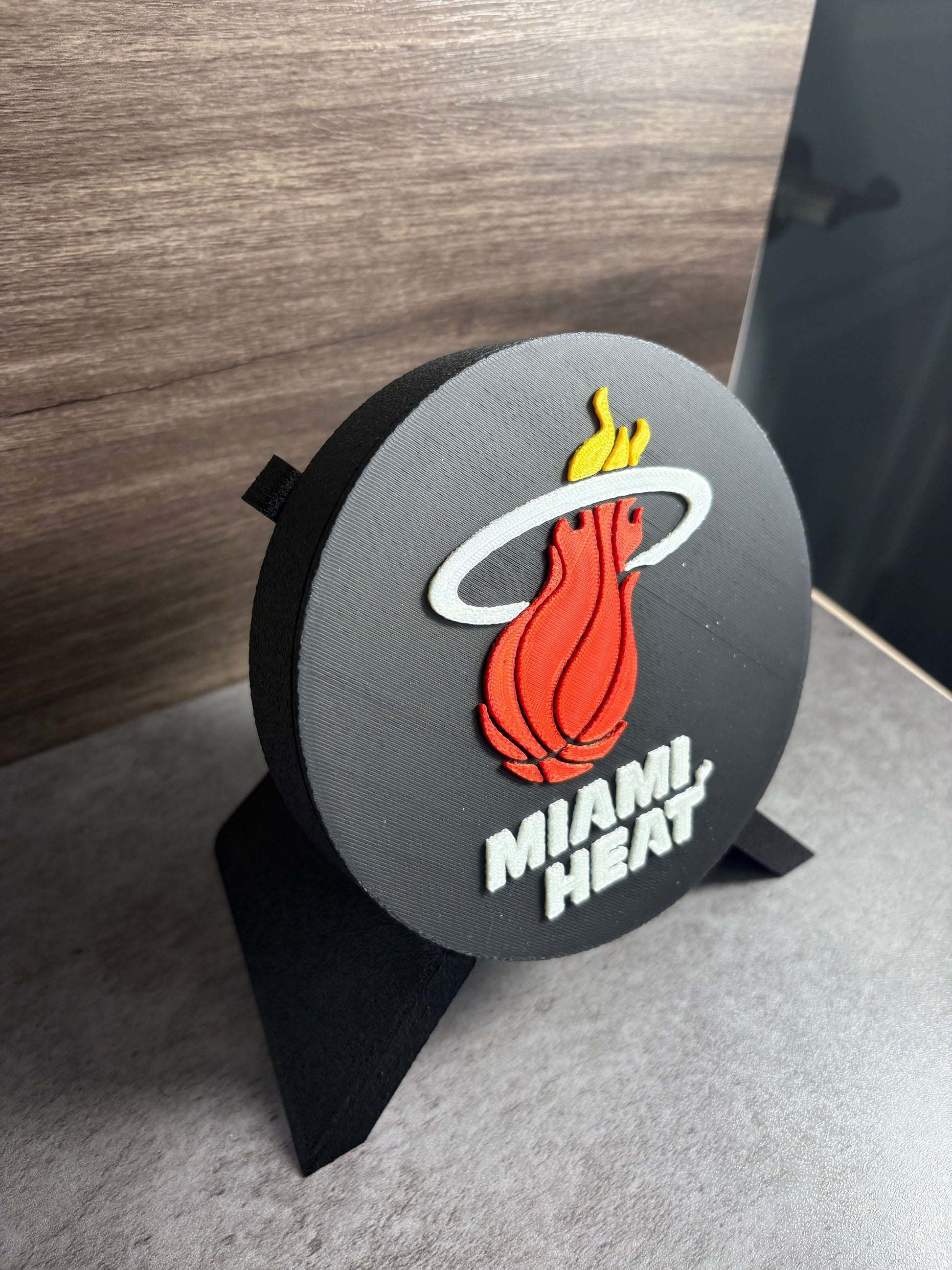 Miami Heat 3D Logo Plaque | Magnetic Keepsake Box | NBA Fan Wall Art Decor Tiki-Taka3D