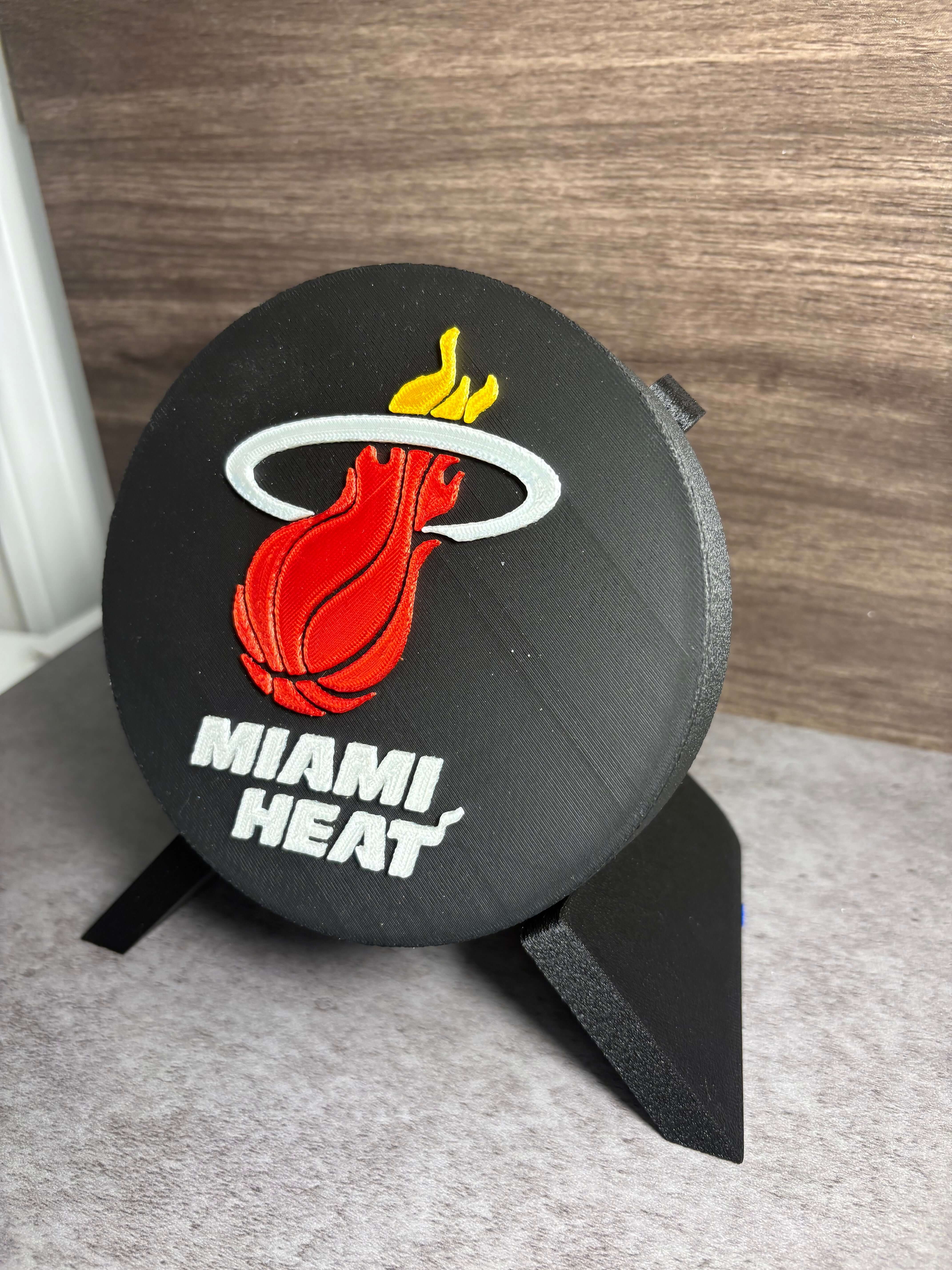Miami Heat 3D Logo Plaque | Magnetic Keepsake Box | NBA Fan Wall Art Decor Tiki-Taka3D