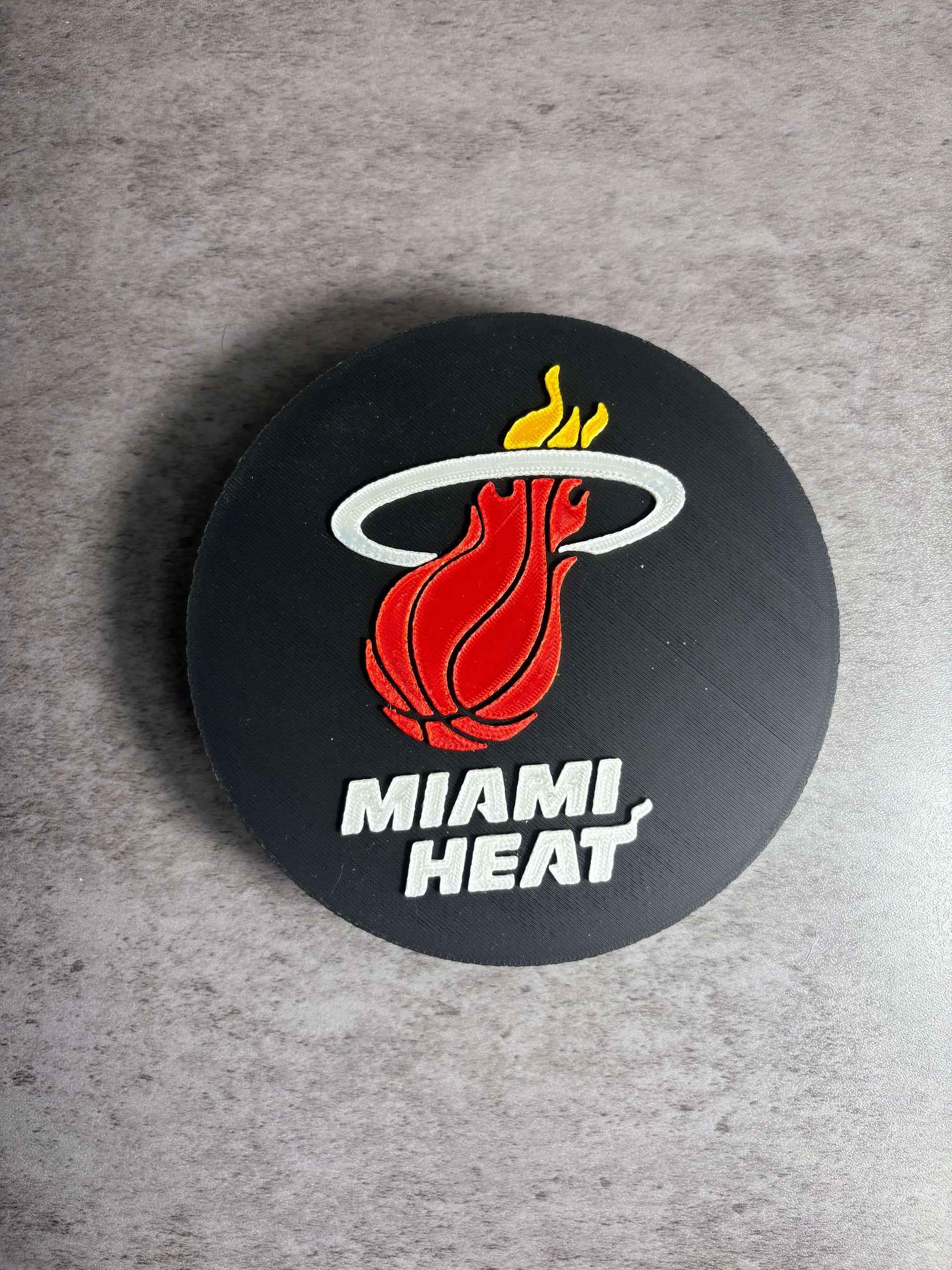 Miami Heat 3D Logo Plaque | Magnetic Keepsake Box | NBA Fan Wall Art Decor Tiki-Taka3D