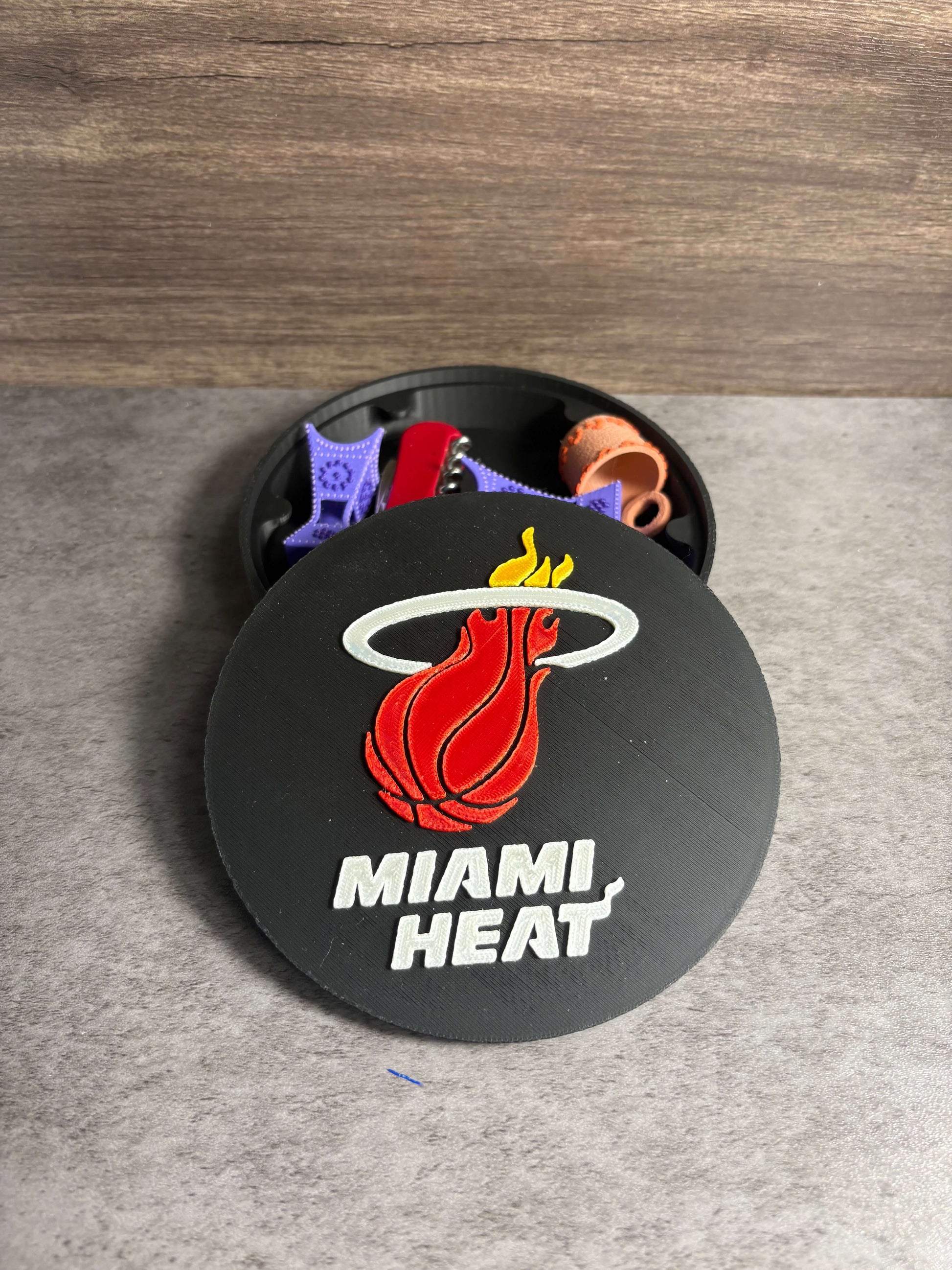 Miami Heat 3D Logo Plaque | Magnetic Keepsake Box | NBA Fan Wall Art Decor Tiki-Taka3D