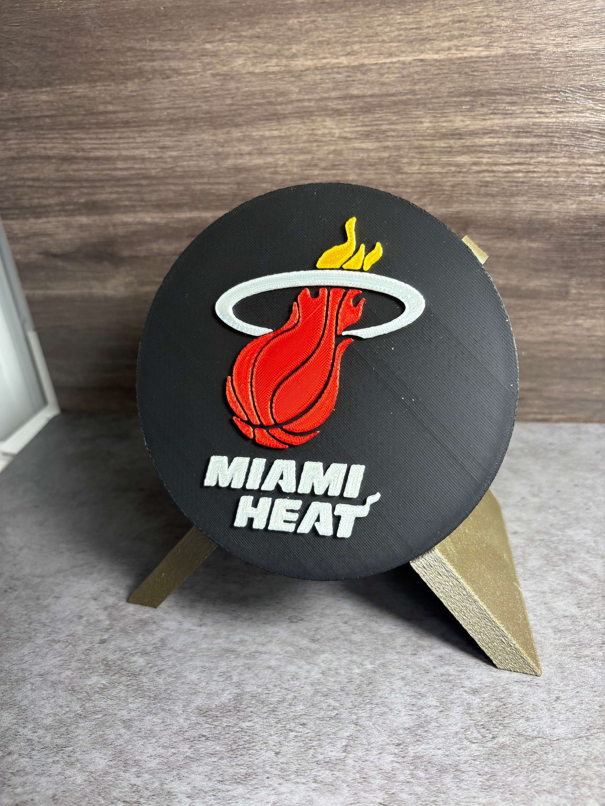 Miami Heat 3D Logo Plaque | Magnetic Keepsake Box | NBA Fan Wall Art Decor Tiki-Taka3D