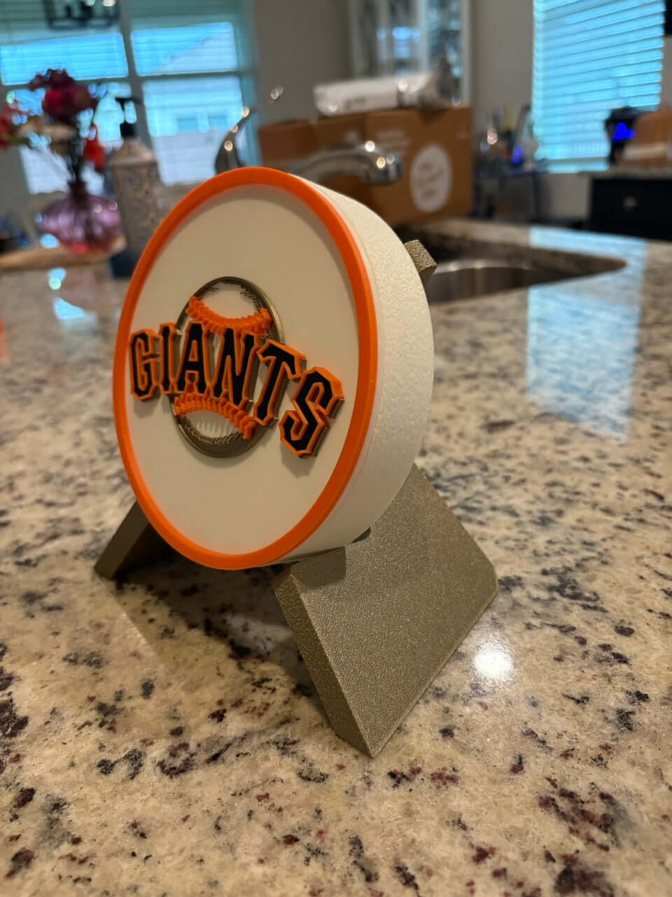 Customized San Francisco Giants 3D printed plaque on display, showcasing vibrant colors and high-quality materials.