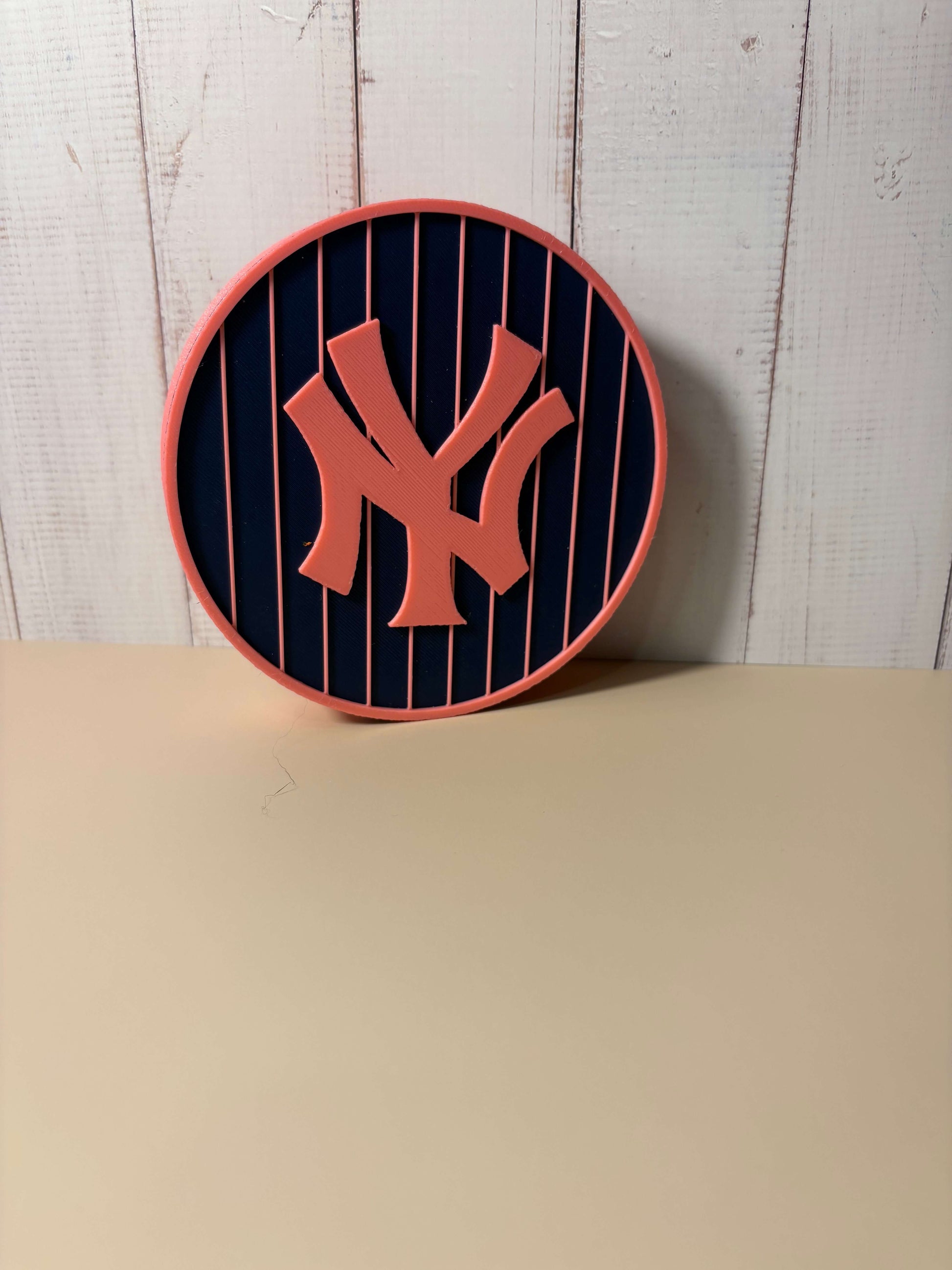 NY Yankees 3D Logo Stash Box in vibrant pink and blue, showcasing unique design, high quality materials, perfect for sports enthusiasts.