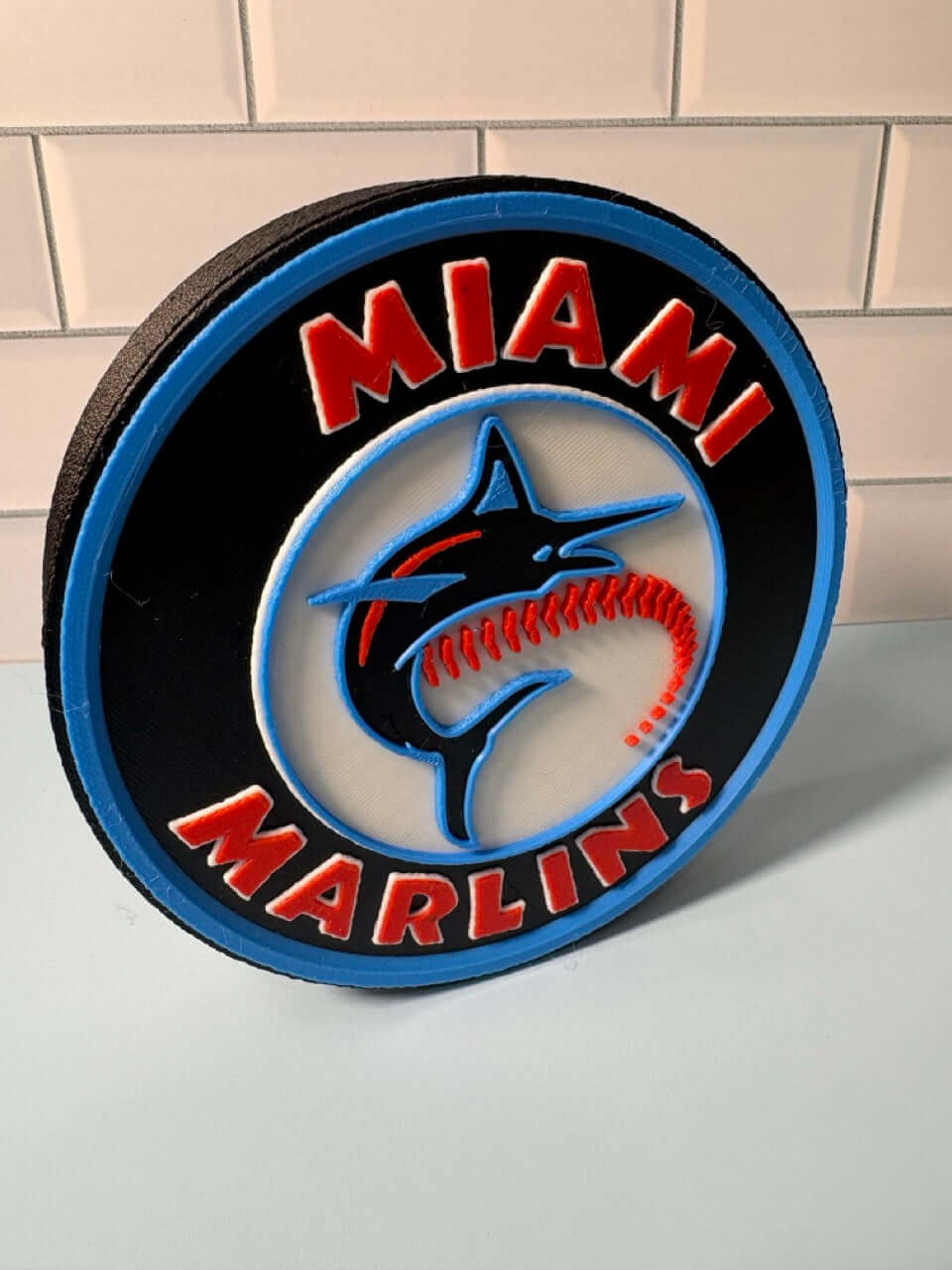 Florida Marlins 3D Logo Stash Box in vibrant colors, premium quality, a unique customizable fan gift for baseball lovers.