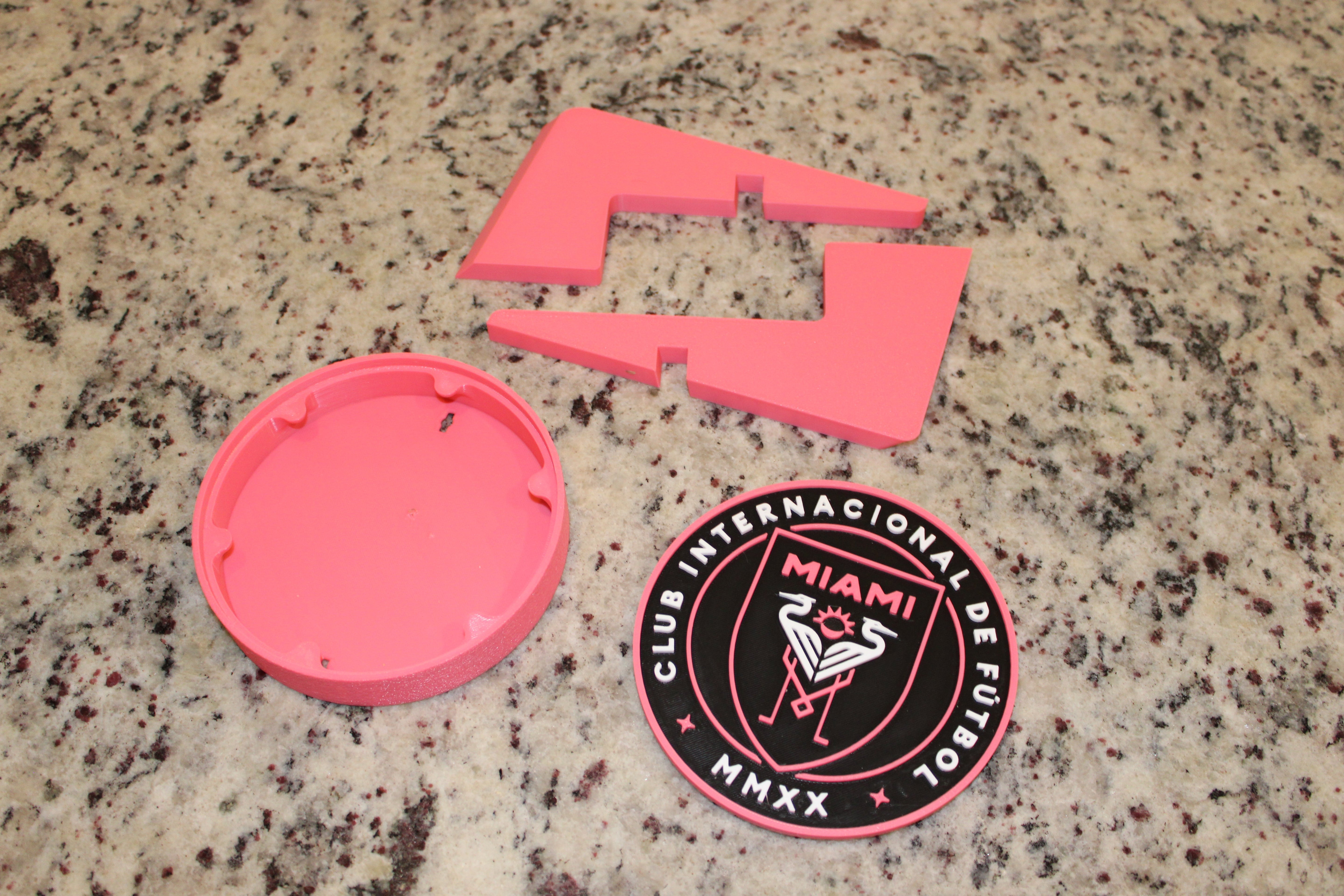 Inter Miami 3D Printed Emblem – Stylish Decor for Messi Fans & Soccer Lovers Tiki-Taka3D