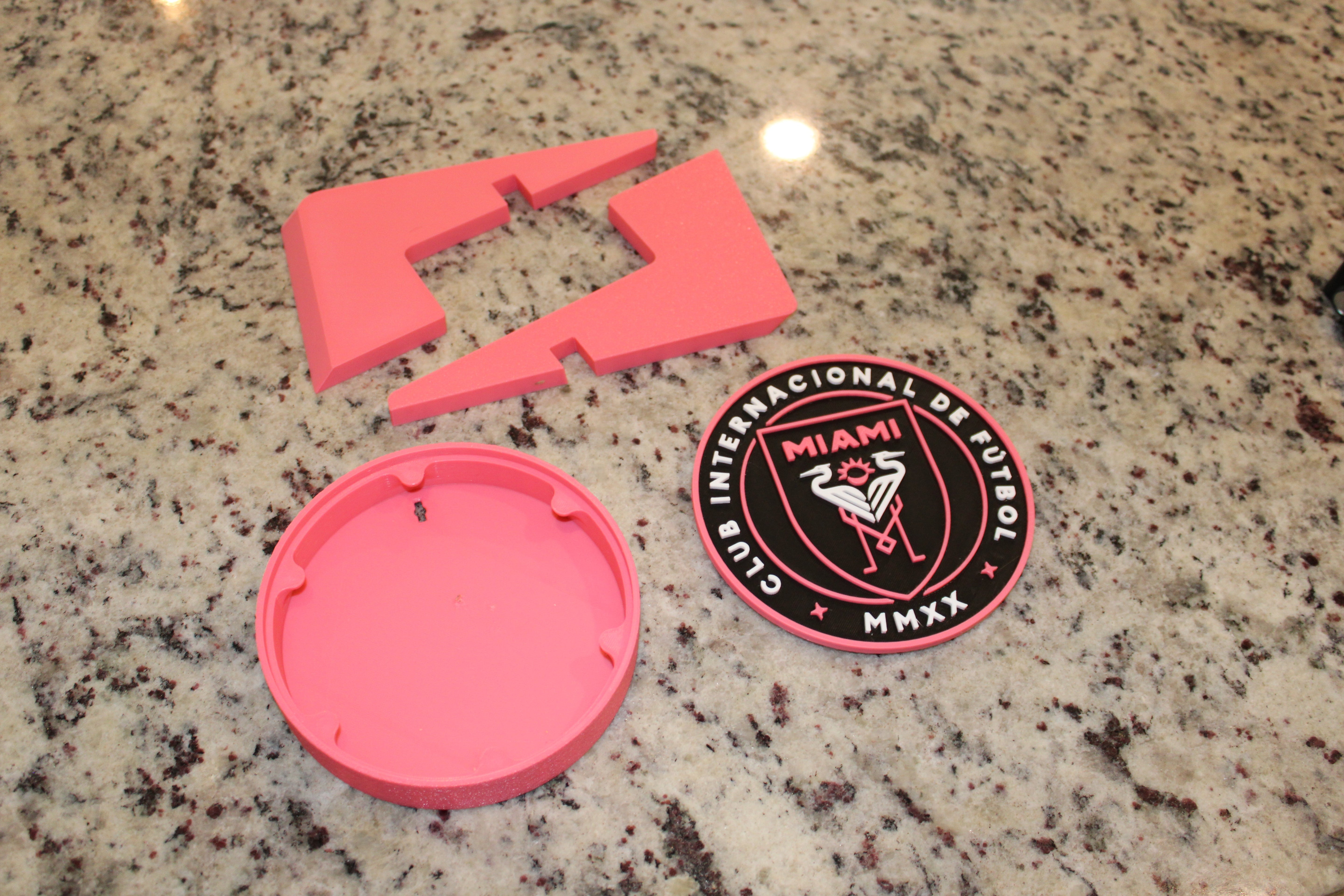Inter Miami 3D Printed Emblem – Stylish Decor for Messi Fans & Soccer Lovers Tiki-Taka3D