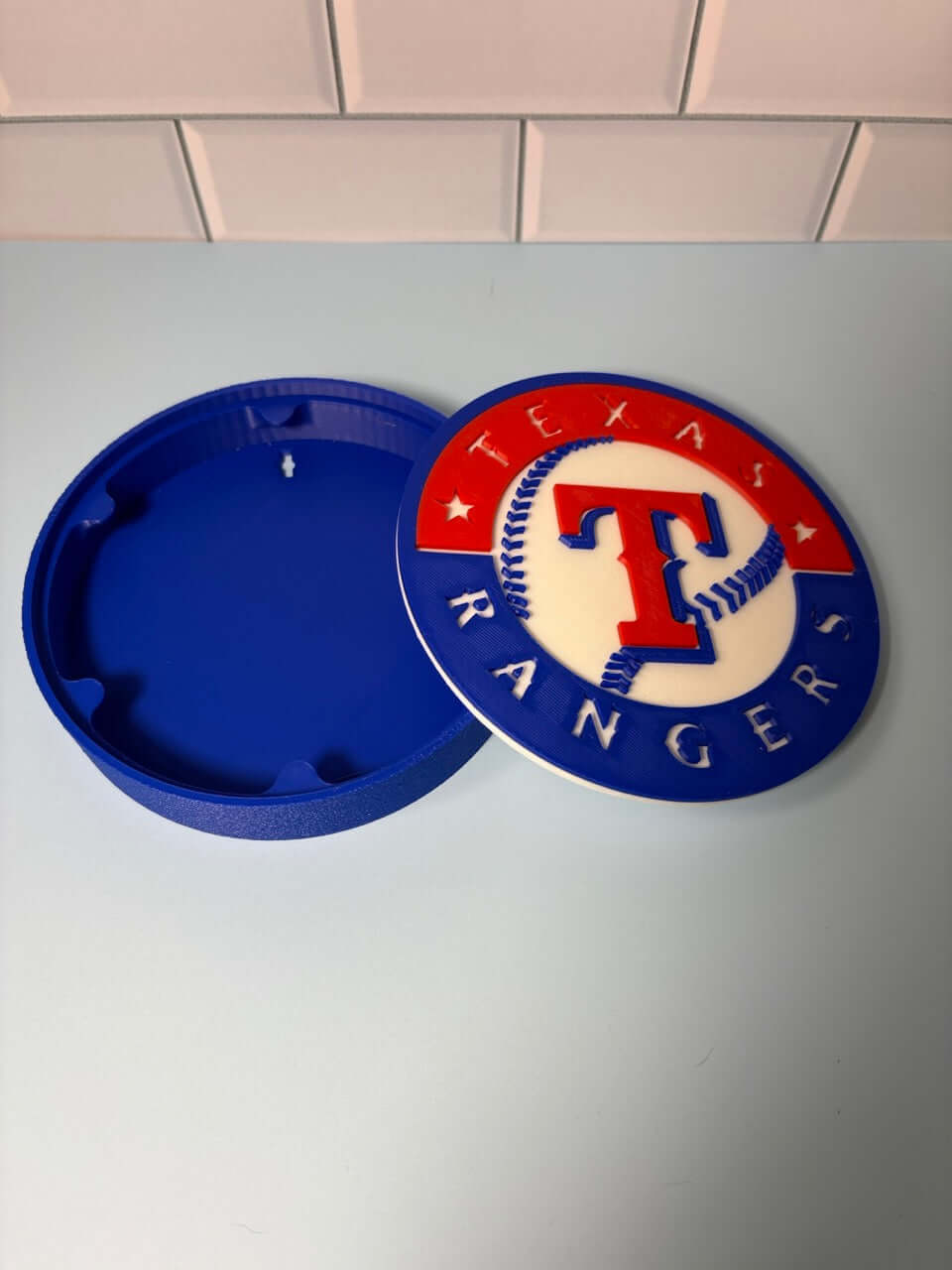 Customized Texas Rangers 3D Logo Stash Box: Unique MLB Baseball Fan Gift Tiki-Taka3D