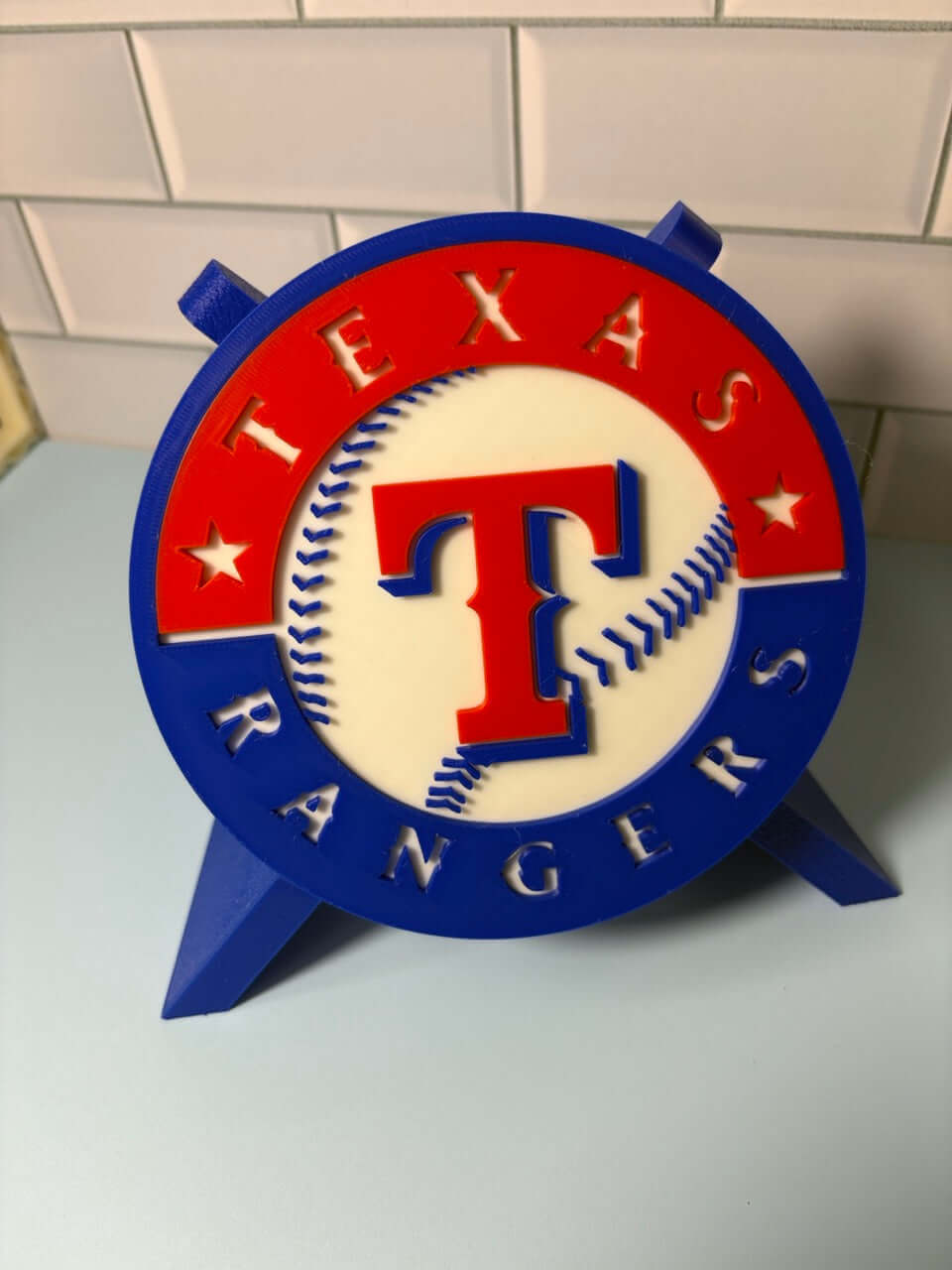 Customized Texas Rangers 3D Logo Stash Box: Unique MLB Baseball Fan Gift Tiki-Taka3D
