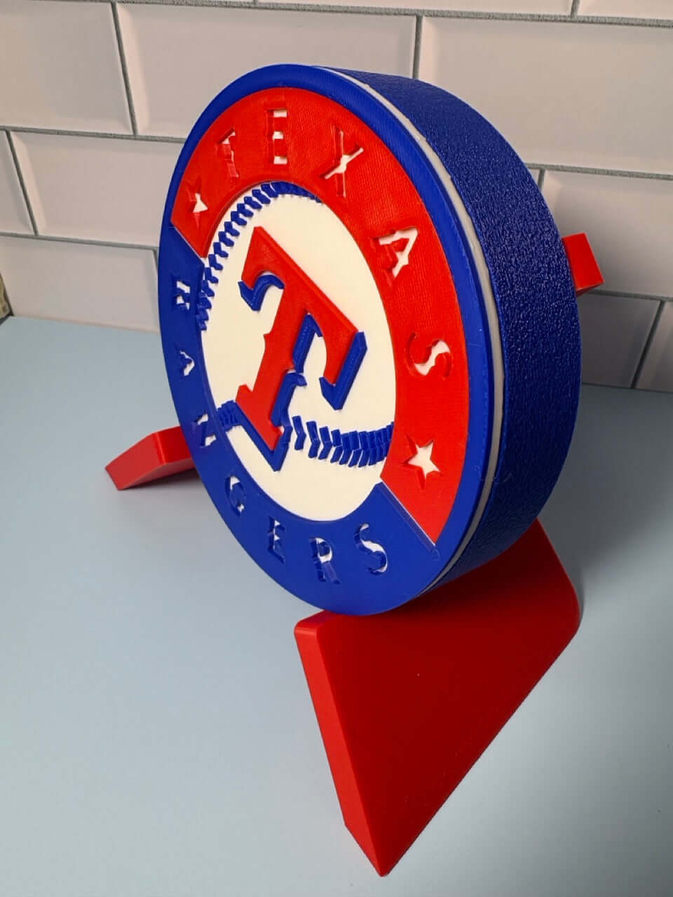 Customized Texas Rangers 3D Logo Stash Box: Unique MLB Baseball Fan Gift Tiki-Taka3D