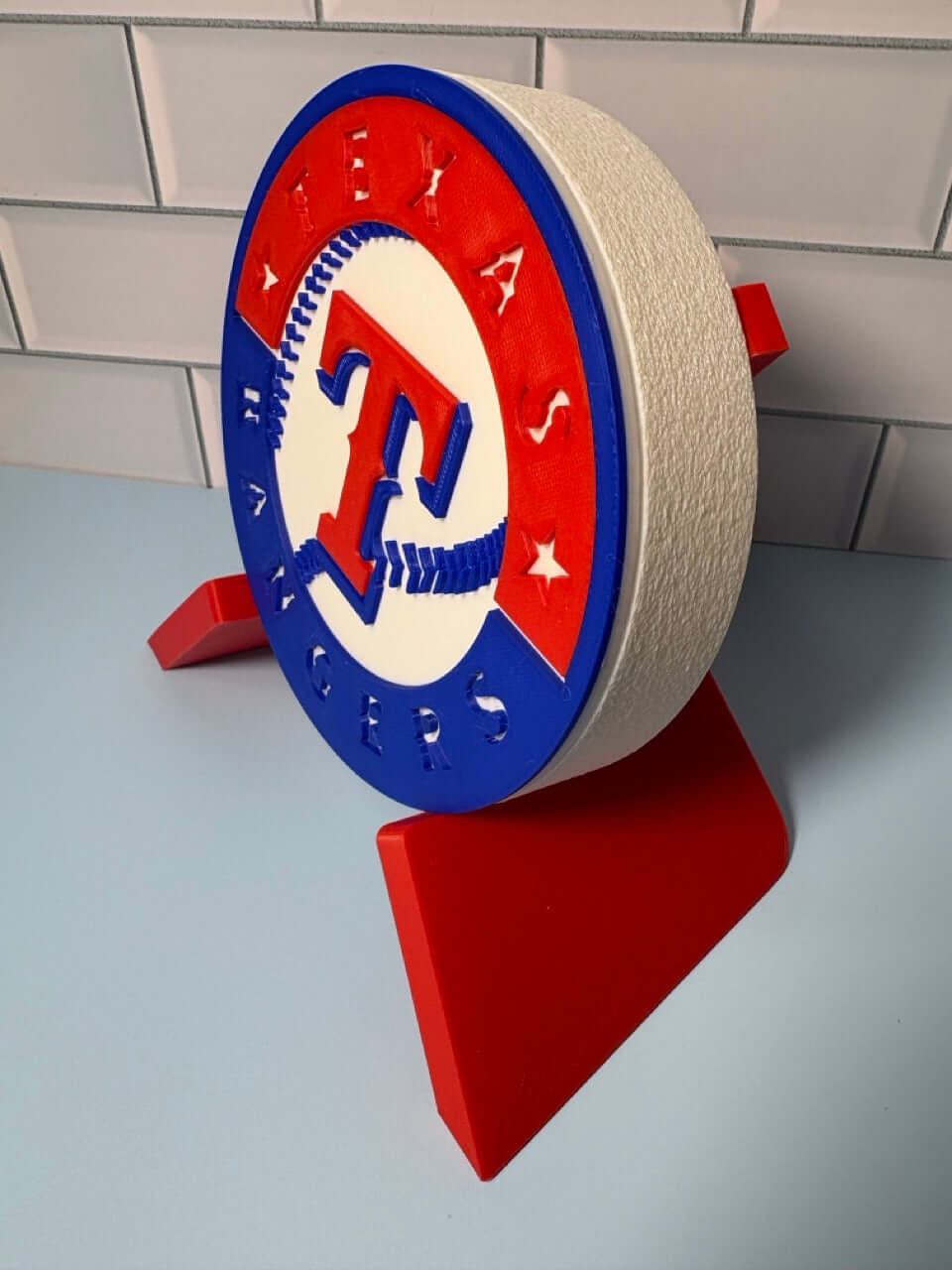 Customized Texas Rangers 3D Logo Stash Box: Unique MLB Baseball Fan Gift Tiki-Taka3D