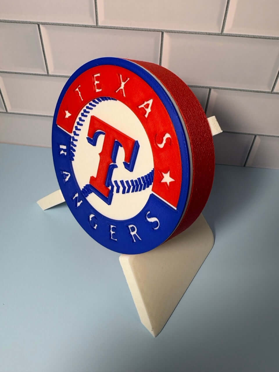 Customized Texas Rangers 3D Logo Stash Box: Unique MLB Baseball Fan Gift Tiki-Taka3D
