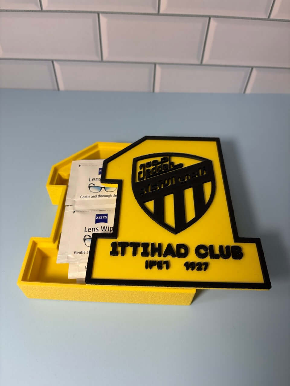 Al-Ittihad Club Plaque | Premium Football Fan Decor | Unique Soccer Gift | 3D Printed Tiki-Taka3D