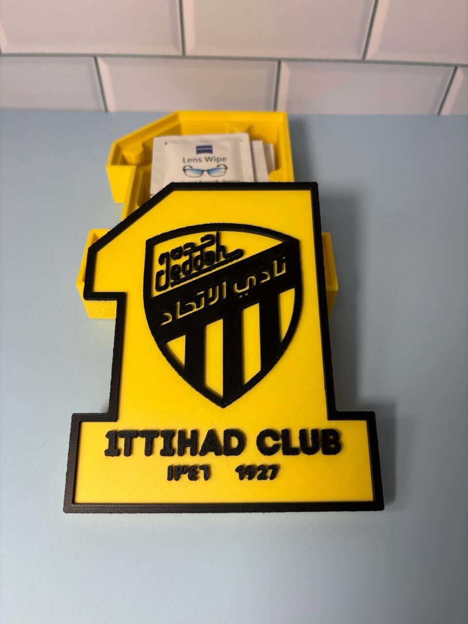 Al-Ittihad Club Plaque | Premium Football Fan Decor | Unique Soccer Gift | 3D Printed Tiki-Taka3D