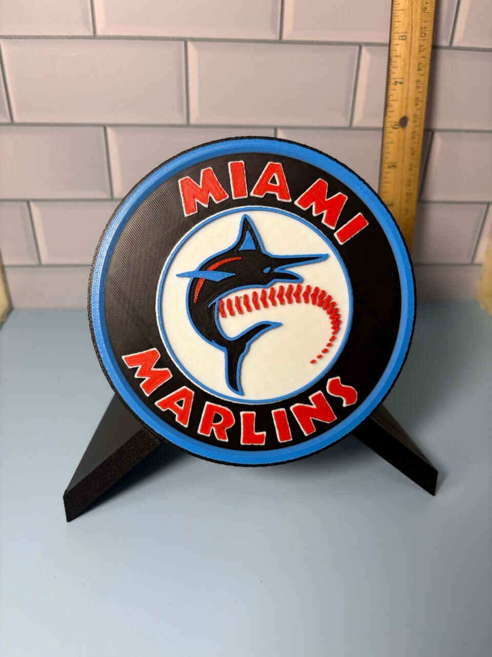 Florida Marlins 3D Logo Stash Box. Customizable Fan Gift. Tiki-Taka3D