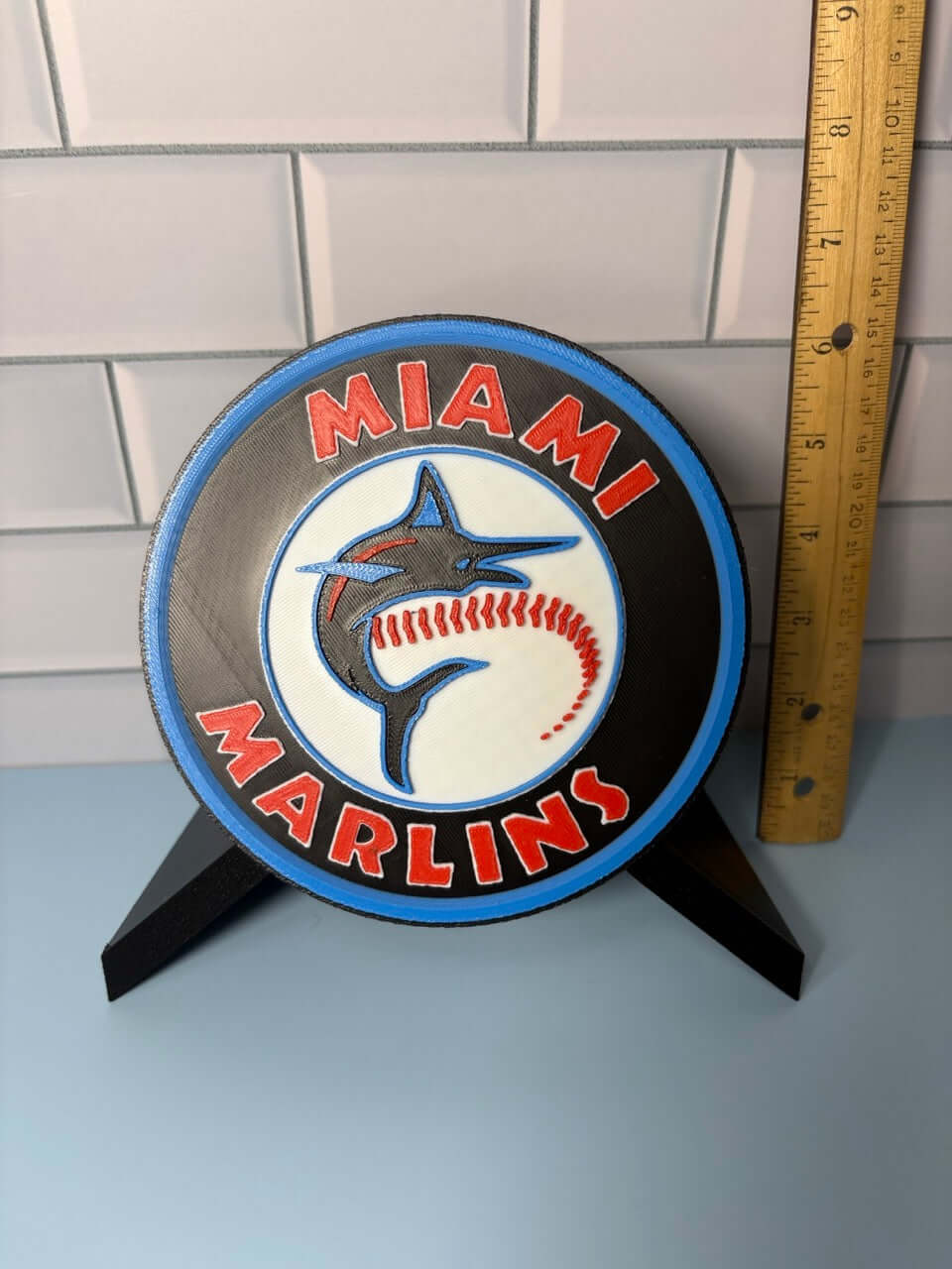 Florida Marlins 3D Logo Stash Box. Customizable Fan Gift. Tiki-Taka3D
