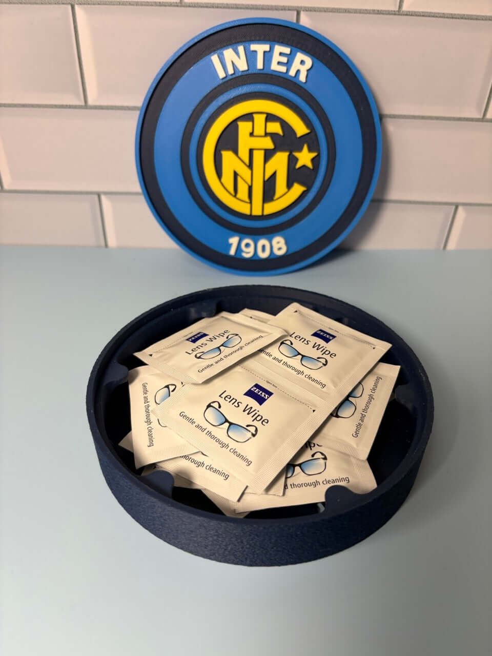 Inter Milan Retro 3D Printed Emblem – Custom Decor for True Nerazzurri Fans Tiki-Taka3D