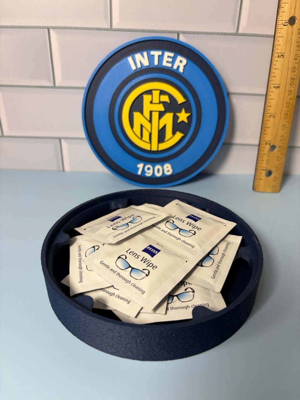 Inter Milan Retro 3D Printed Emblem – Custom Decor for True Nerazzurri Fans Tiki-Taka3D