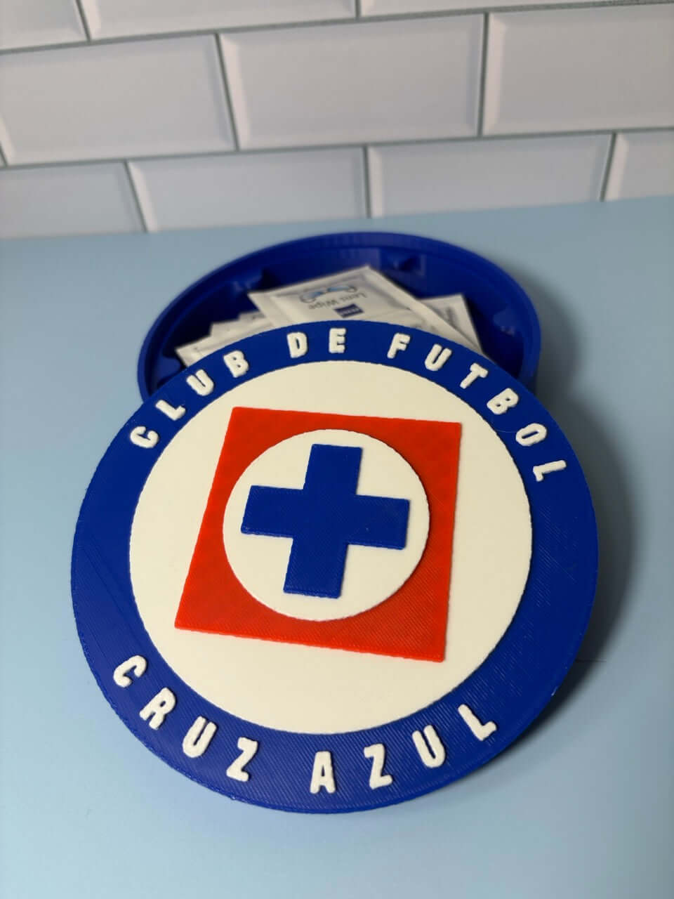 Club de Fútbol Cruz Azul. La Máquina Cementera.Liga MX.  Mejor regalo para un Celeste. Soccer Regalo para papá/hermano/primo/etc. 3D Printed Tiki-Taka3D
