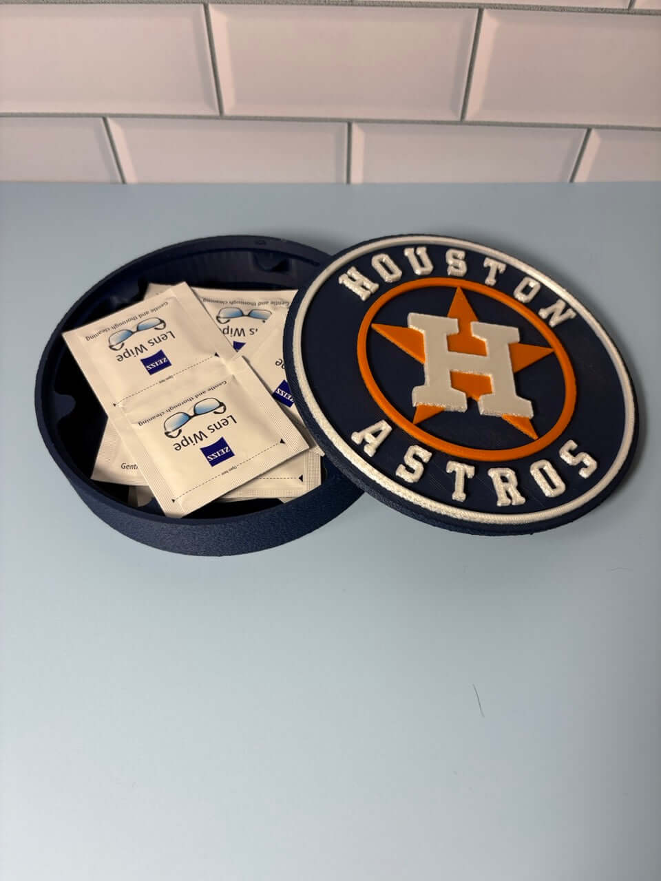 Customized Houston Astros 3D Logo Stash Box: Unique MLB Baseball Fan Gift Tiki-Taka3D